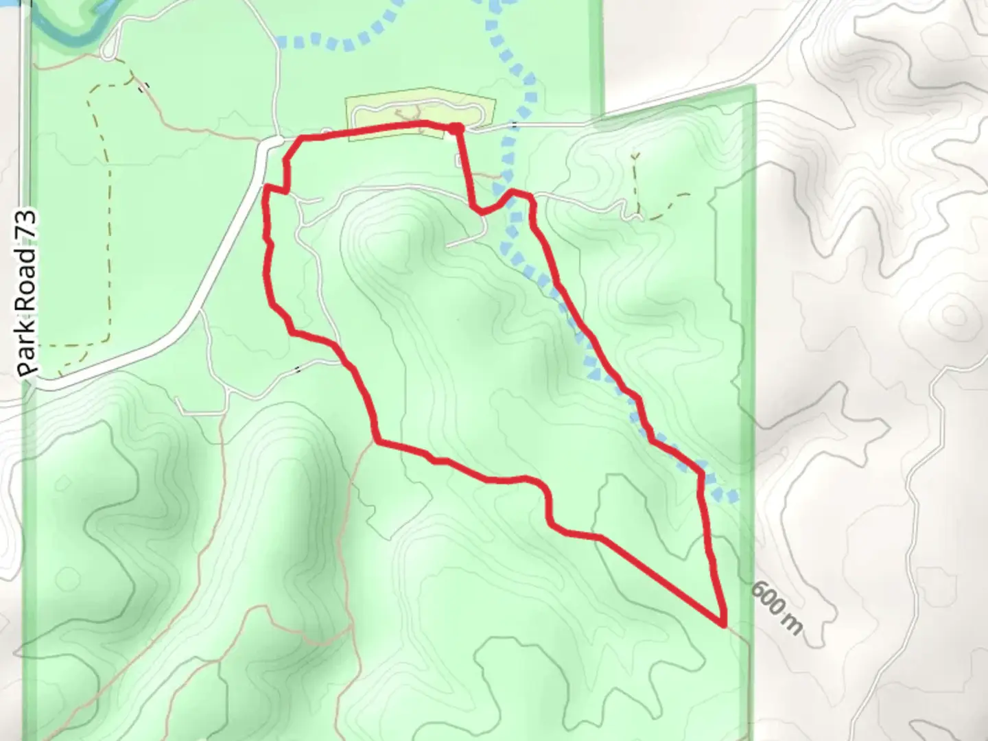 An image depicting the trail Agarita, East Ridge and Fawn Loop Trail and its surrounding area.