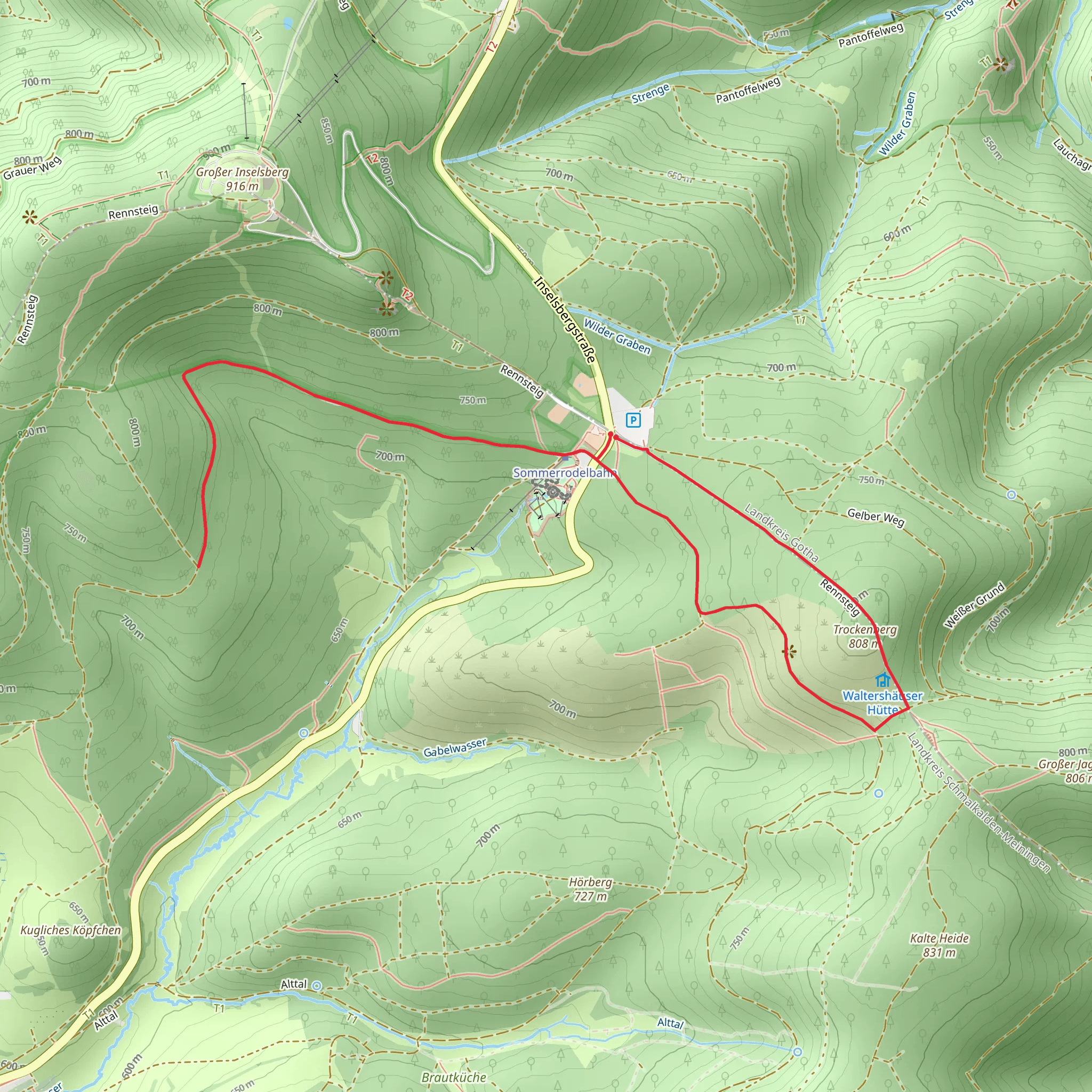 Trockenberg Loop mobile static map