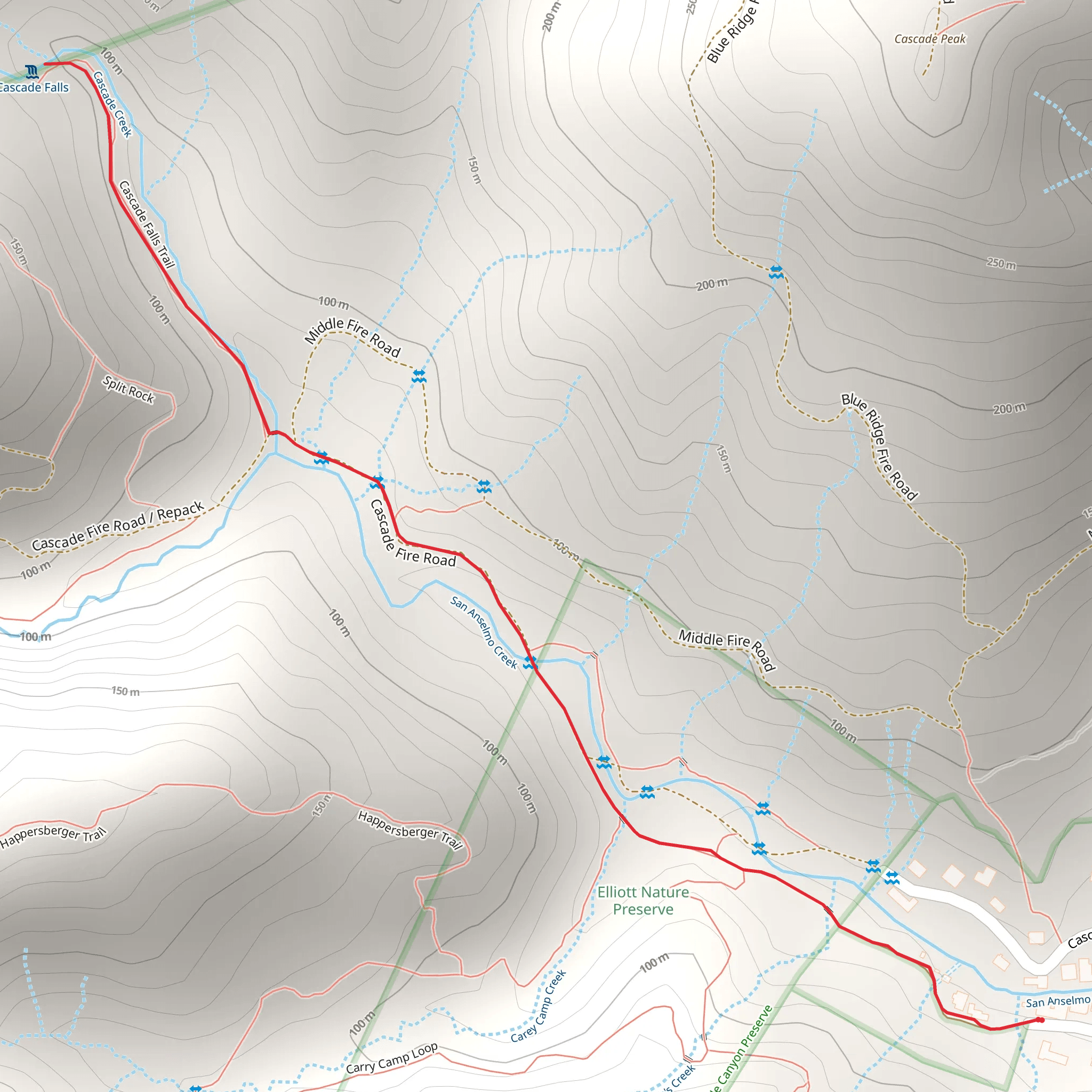 Canyon Road Trail mobile static map