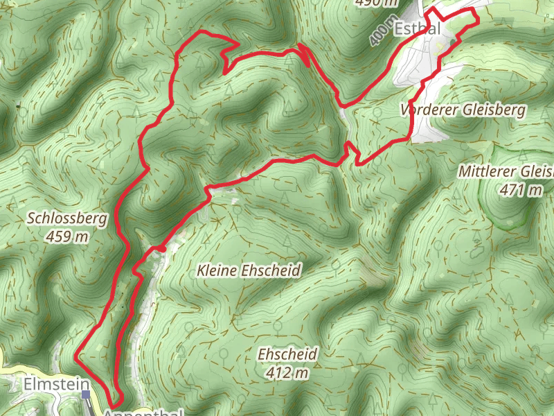 Dicke Eiche and Goldbrunnen via Rundwanderweg Esthal