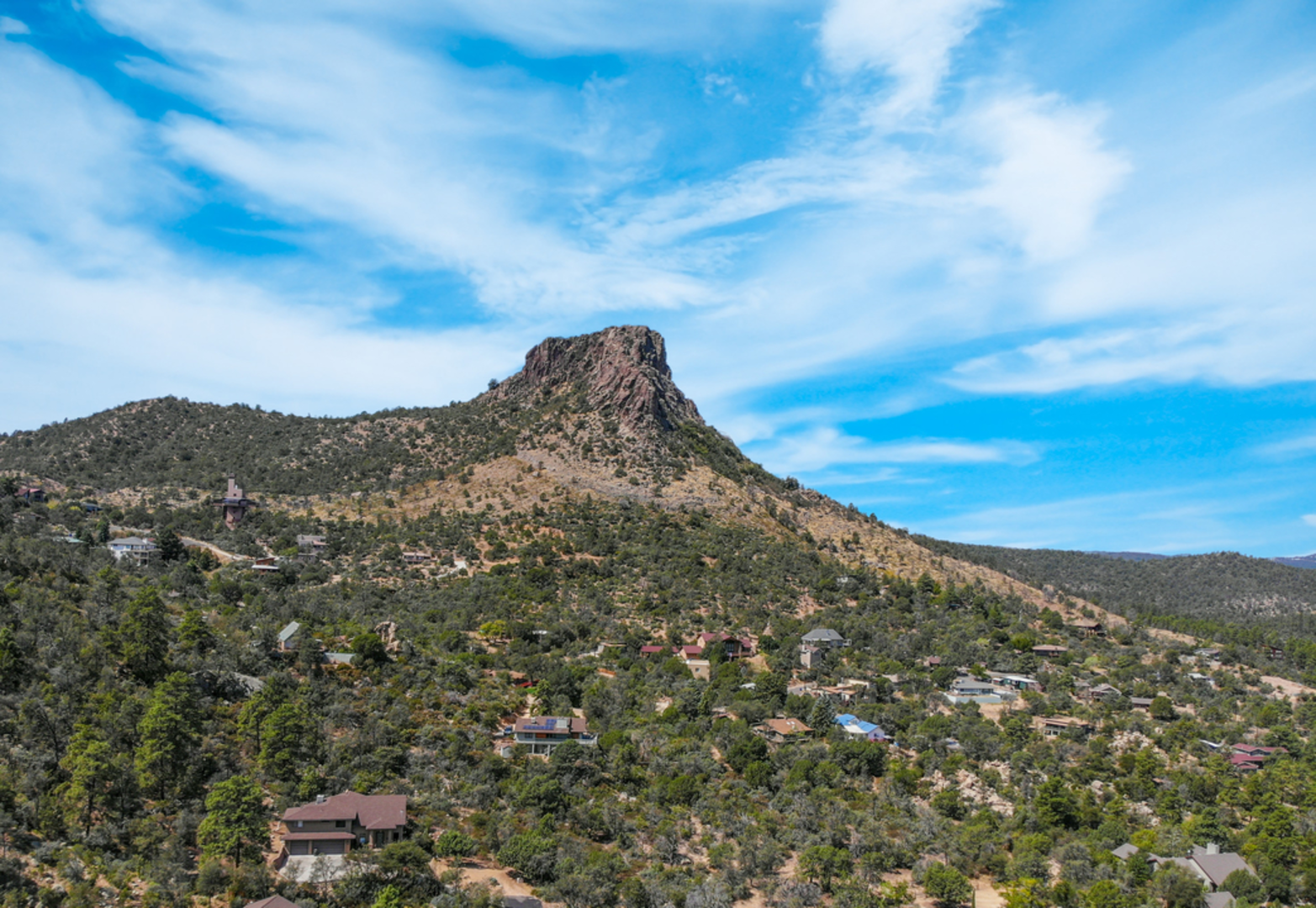 An image depicting the trail Firewater Trail via Javelina Trail and its surrounding area.