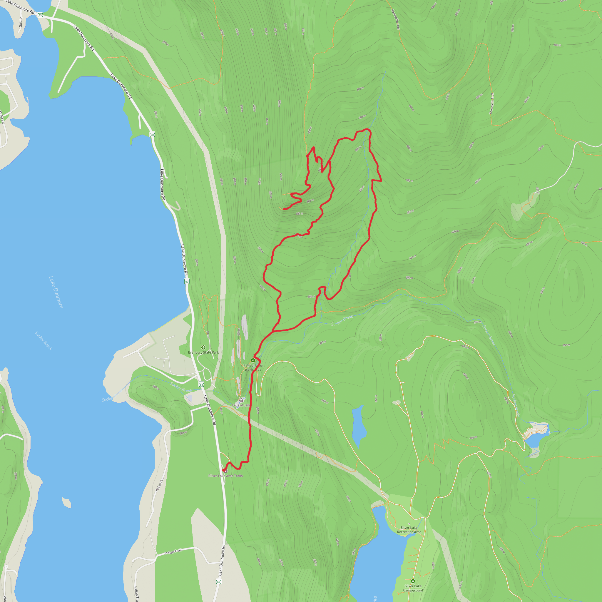 Rattlesnake Point via Rattlesnake Cliff Trail and Aunt Jenny Trail mobile static map