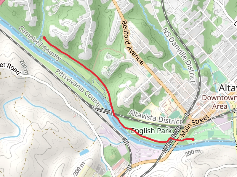 Walk along Roanoke River from English Park
