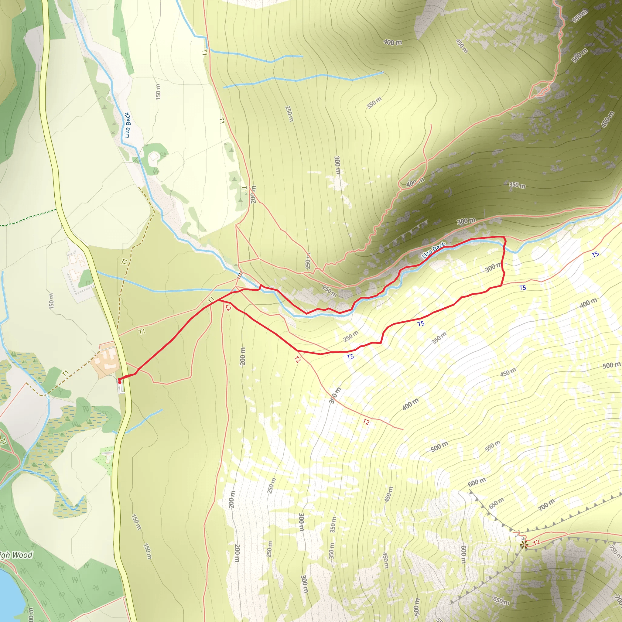 Liza Beck Loop - Lanthwaite mobile static map