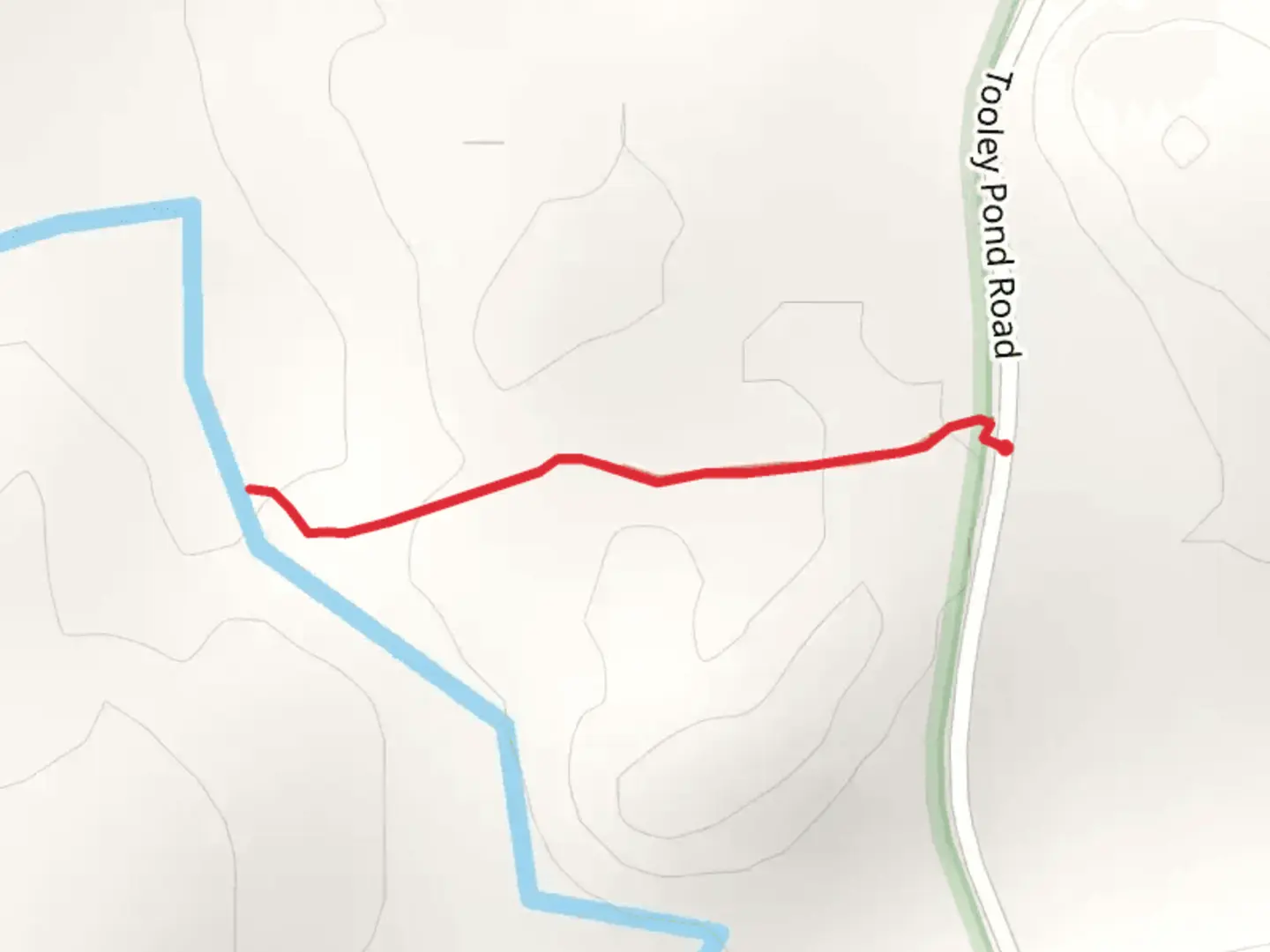An image depicting the trail Grasse River Trail from Tooley Pond Road and its surrounding area.