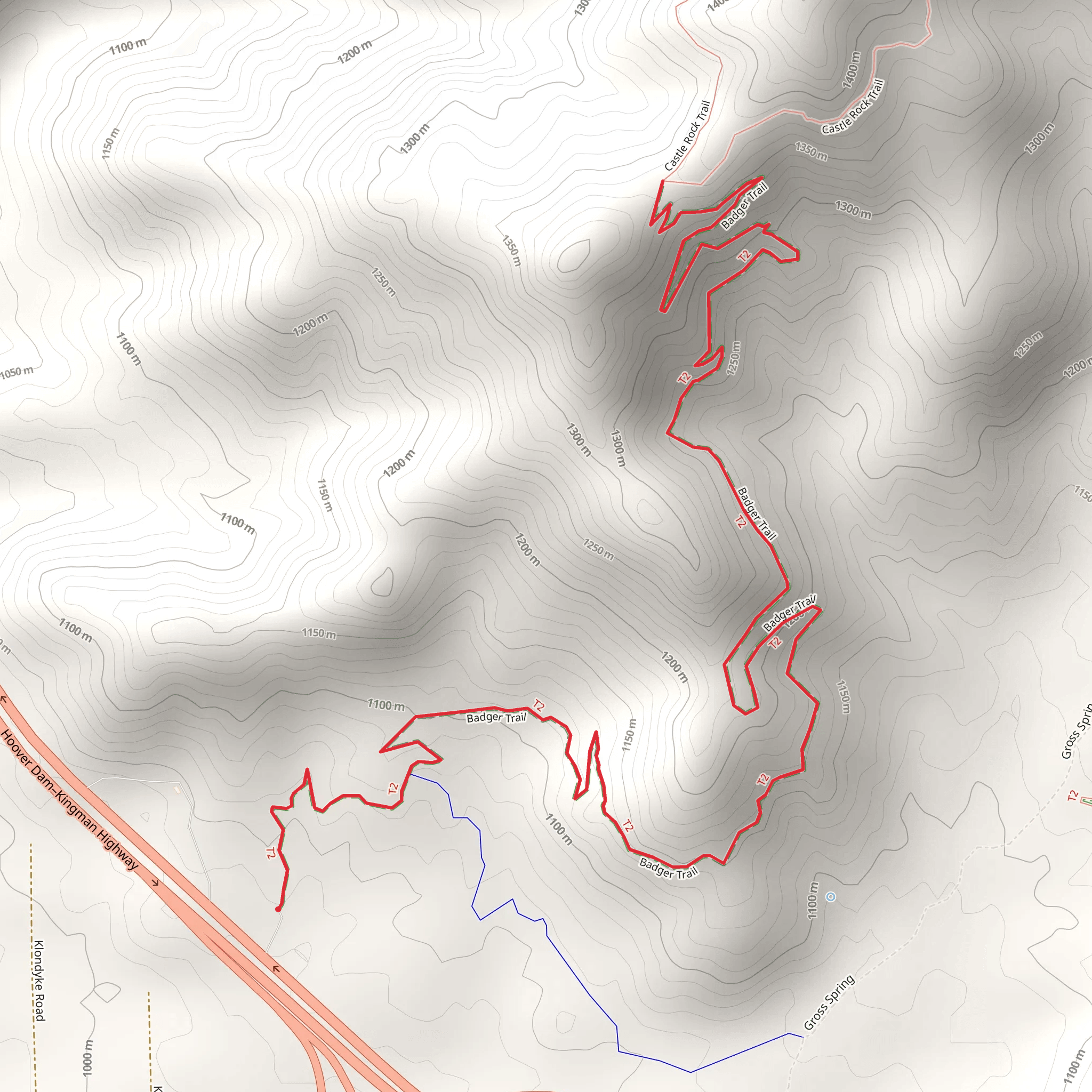 Badger Trail mobile static map