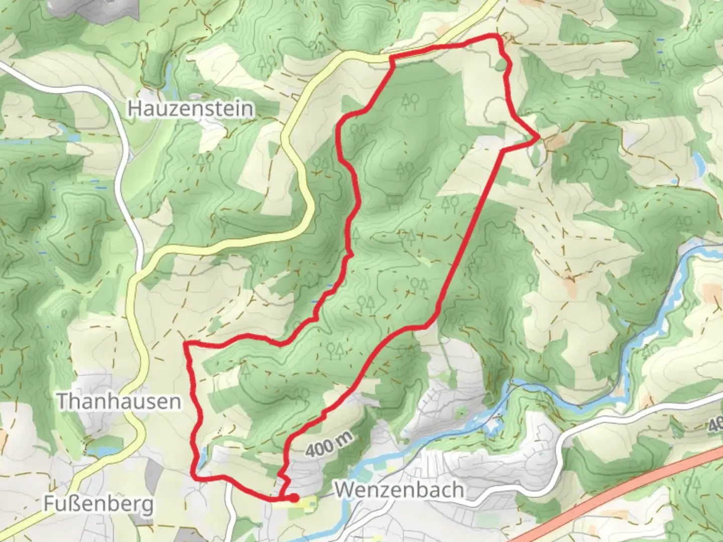 An image depicting the trail Wenzenbach North Loop and its surrounding area.