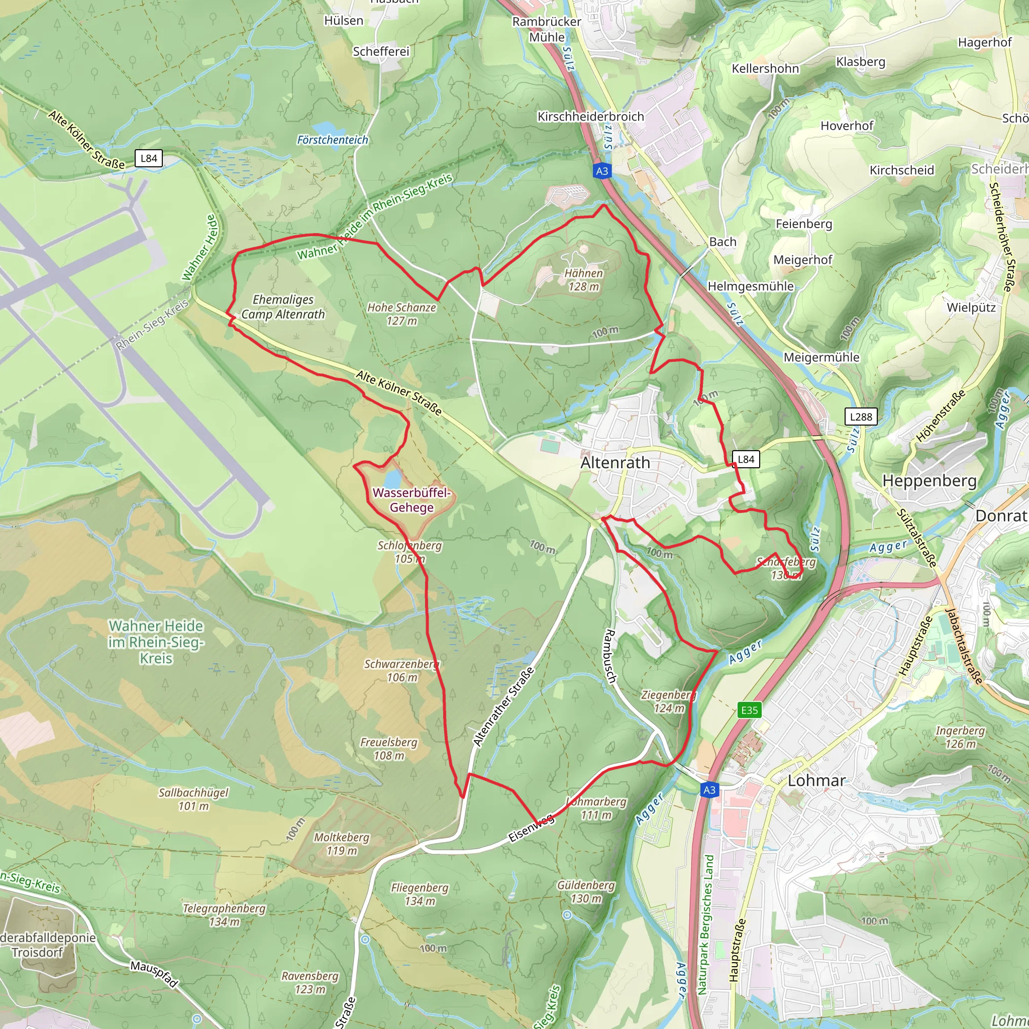 Altenrath Loop mobile static map