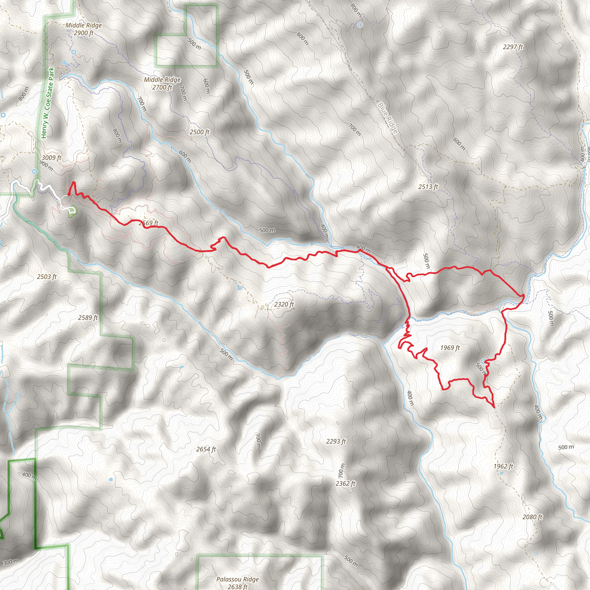 Creekside Loop Trail mobile static map