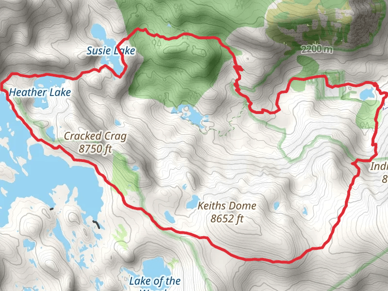 Glen Alpine, Susie Lake, Heather Lake, Lake Aloha Loop Trail