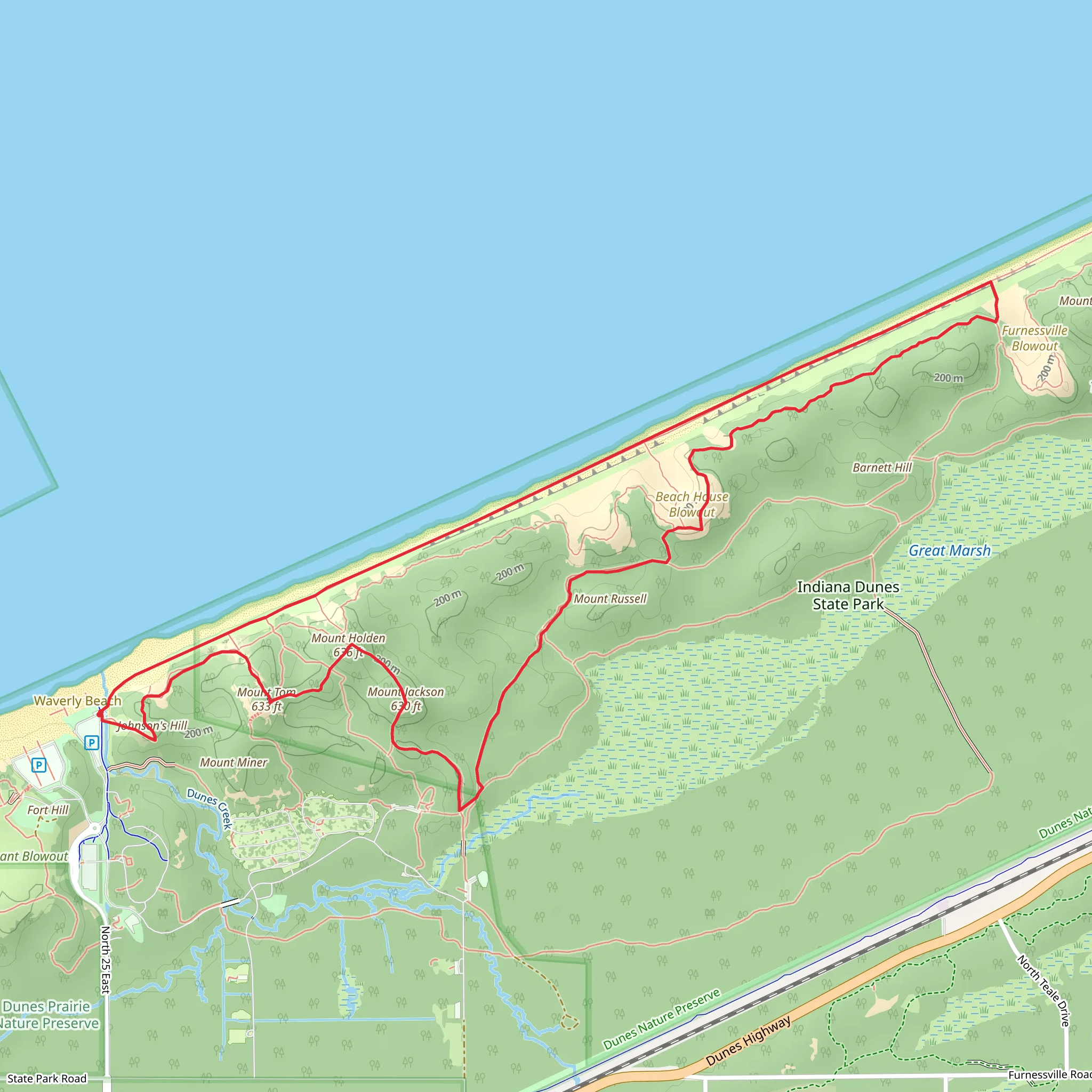 Johnson's Hill, Mount Jackson and Trail 10 Loop mobile static map