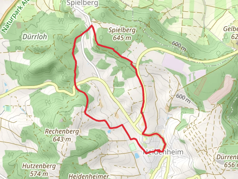 Quellenweg and Heidenheim Rundwanderweg