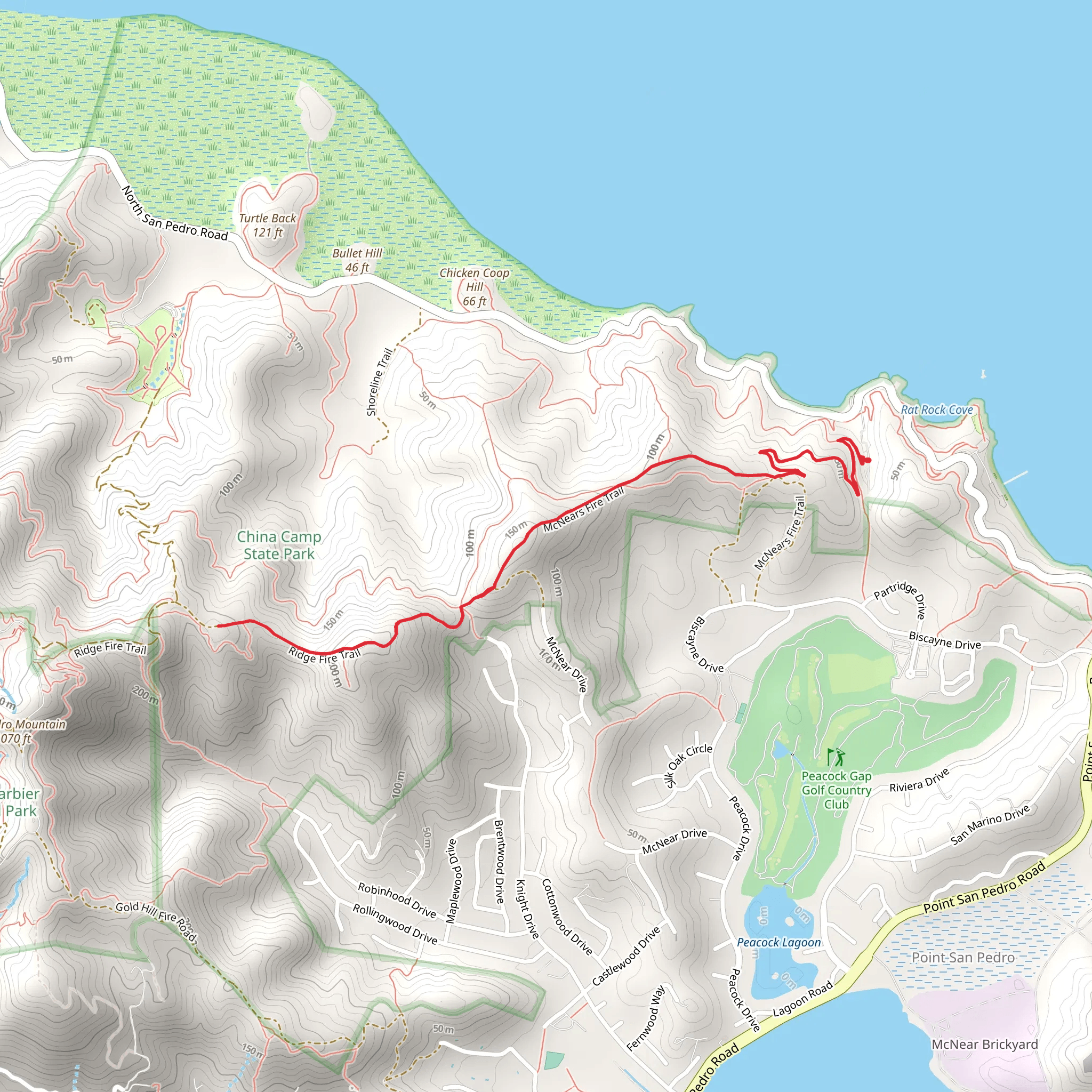 McNears Fire Trail mobile static map