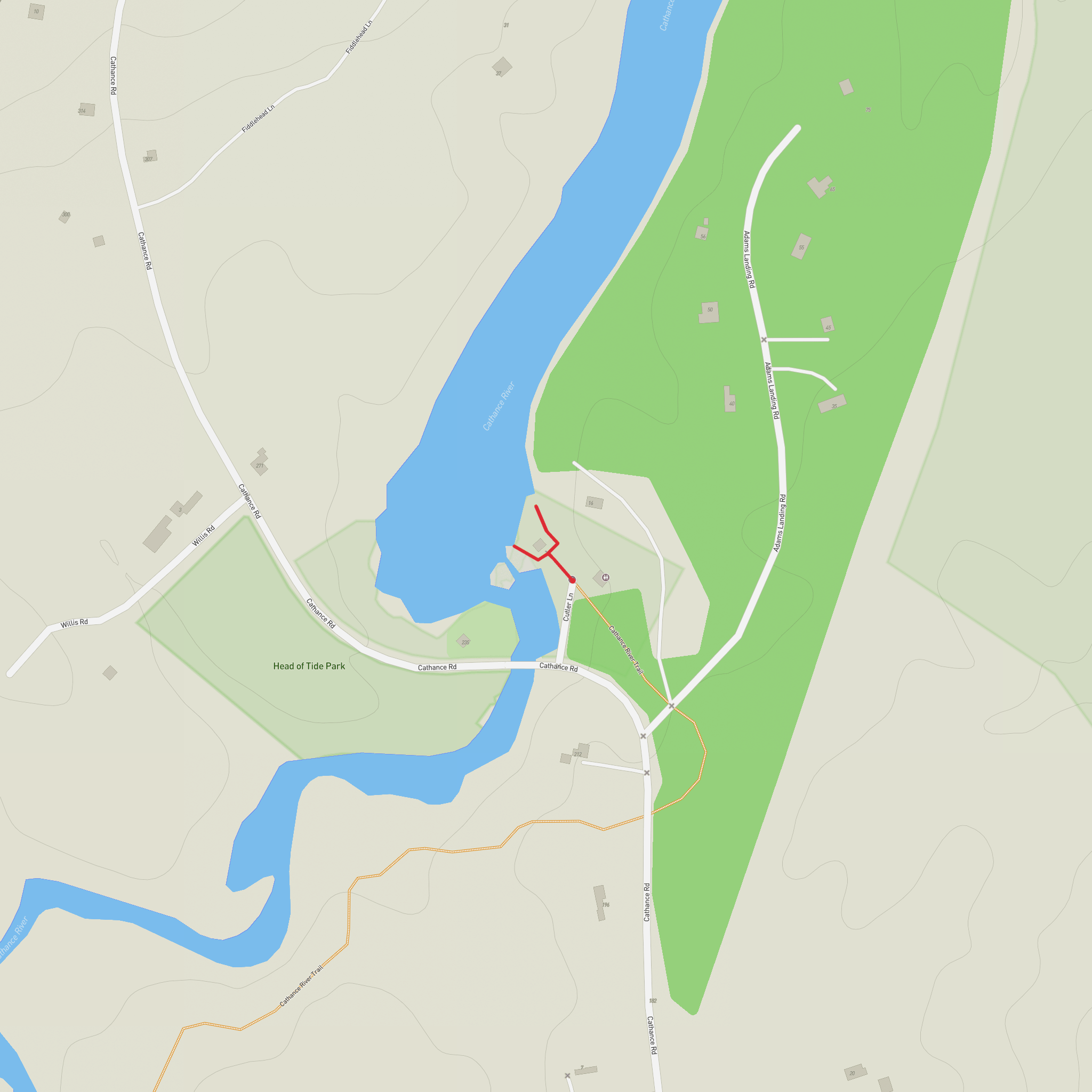 Cathance River Falls mobile static map