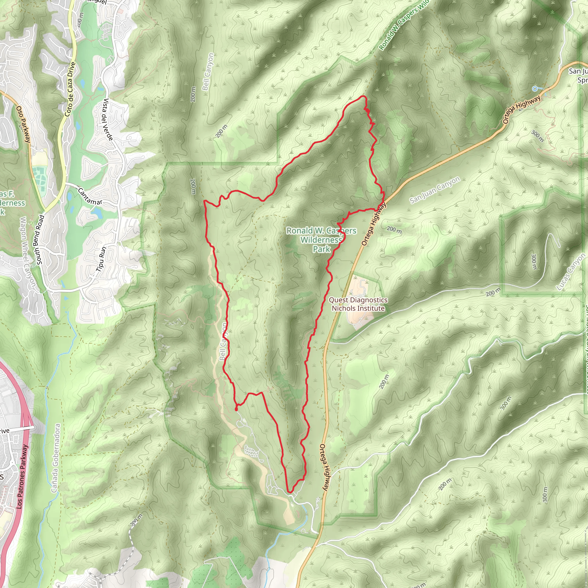 San Juan Canyon, Lucas Canyon Loop mobile static map