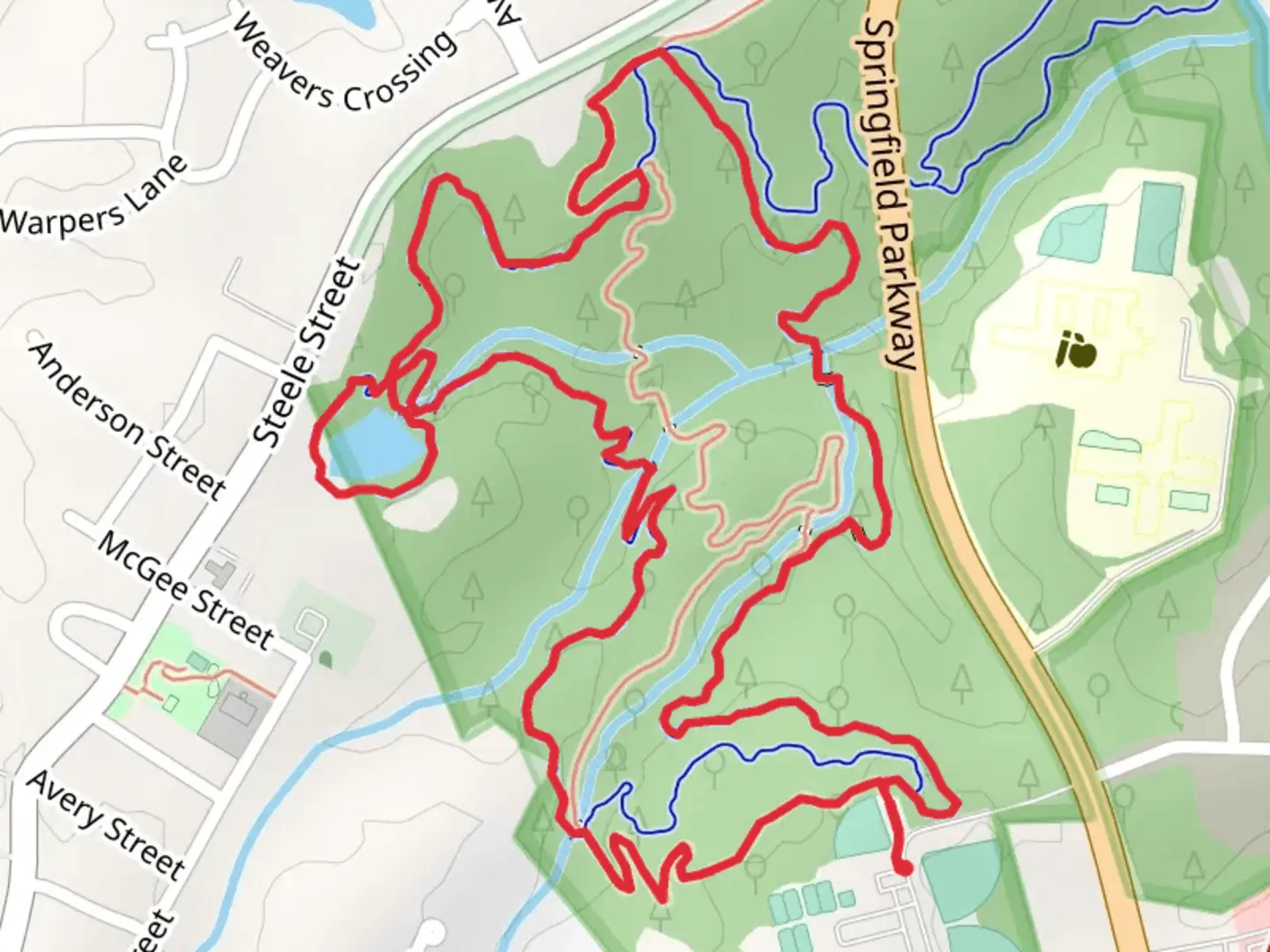 An image depicting the trail Prairie and Avery Lakes Loop and its surrounding area.