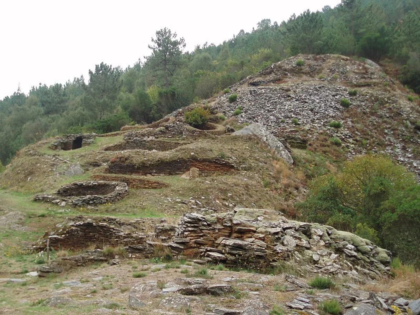 An image depicting the trail Route of the Castros and its surrounding area.
