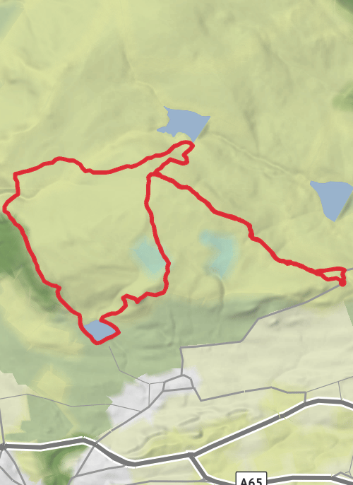 Hike on Embsay Crags circular mobile static map