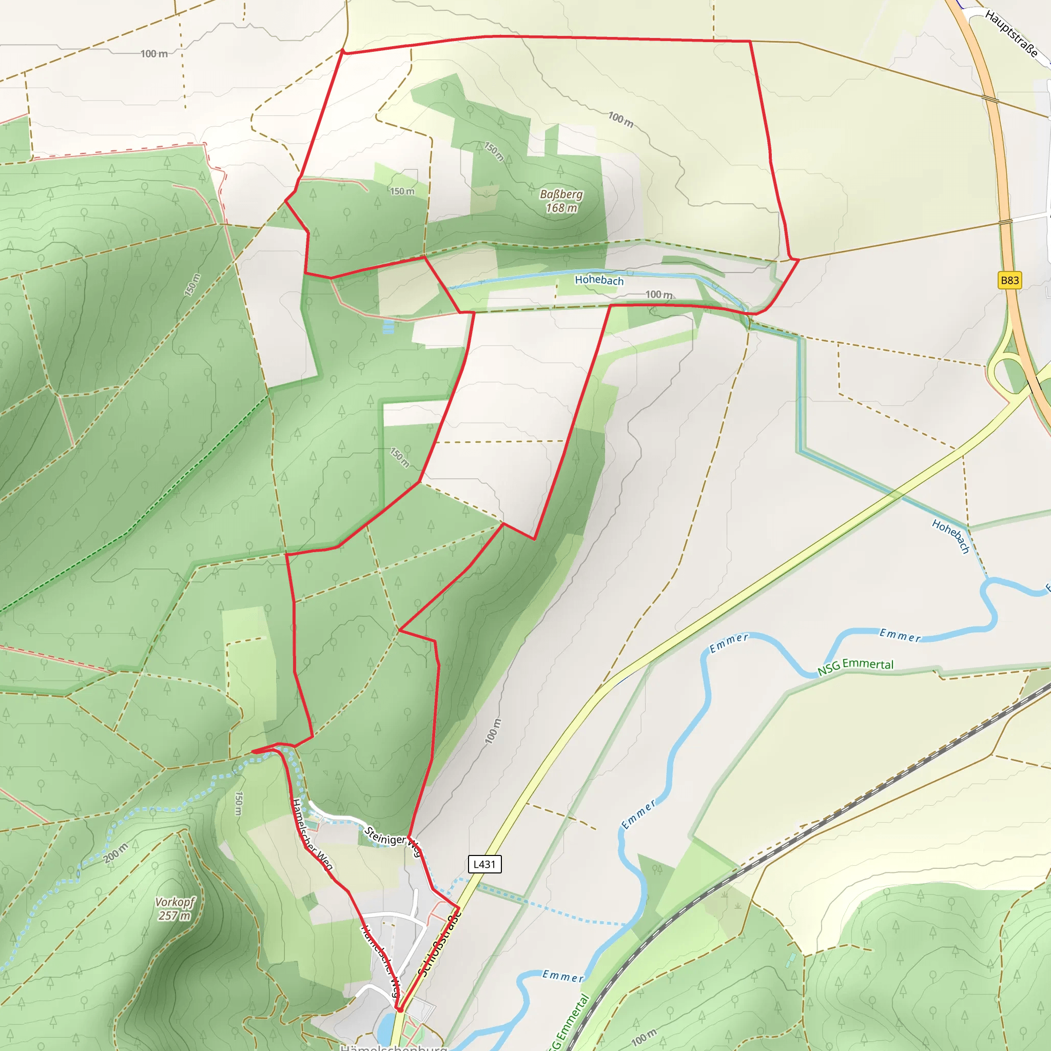 Schmale Hauba and Emmerweg mobile static map