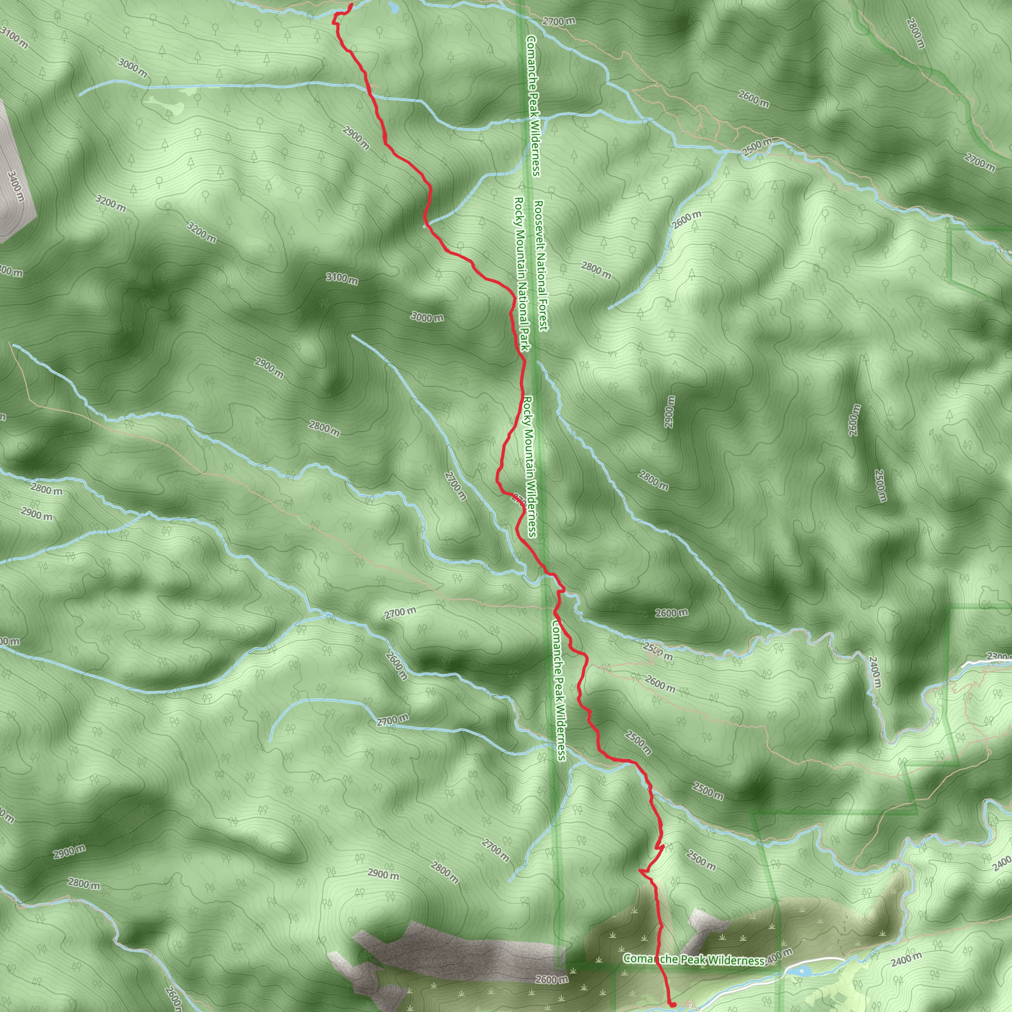North Boundary Trail mobile static map