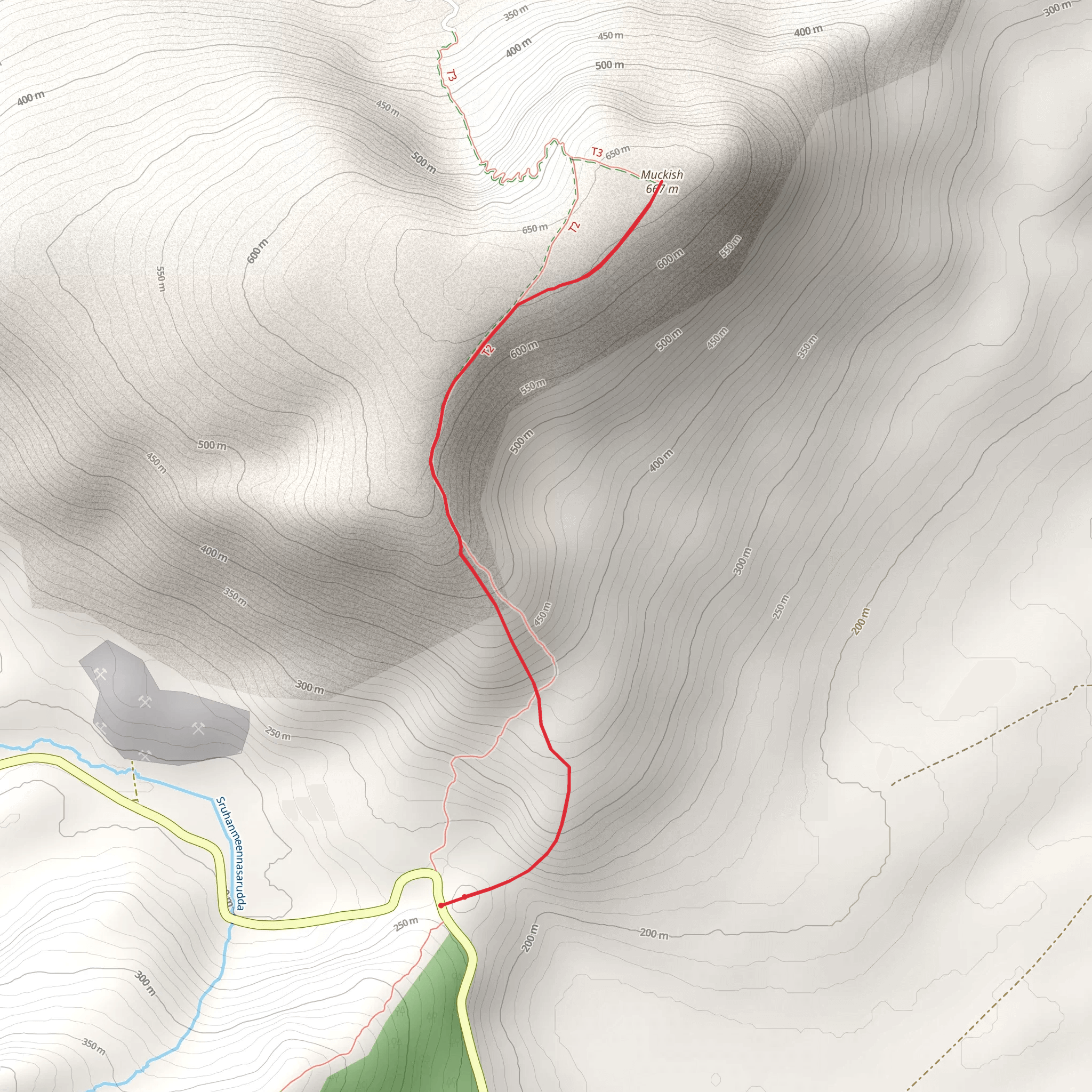 Muckish from Gleennaneoreor mobile static map