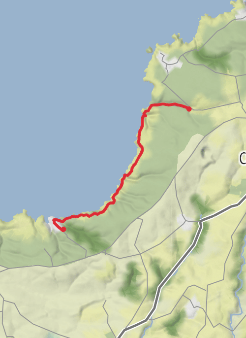 Hike from Trewarmett mobile static map