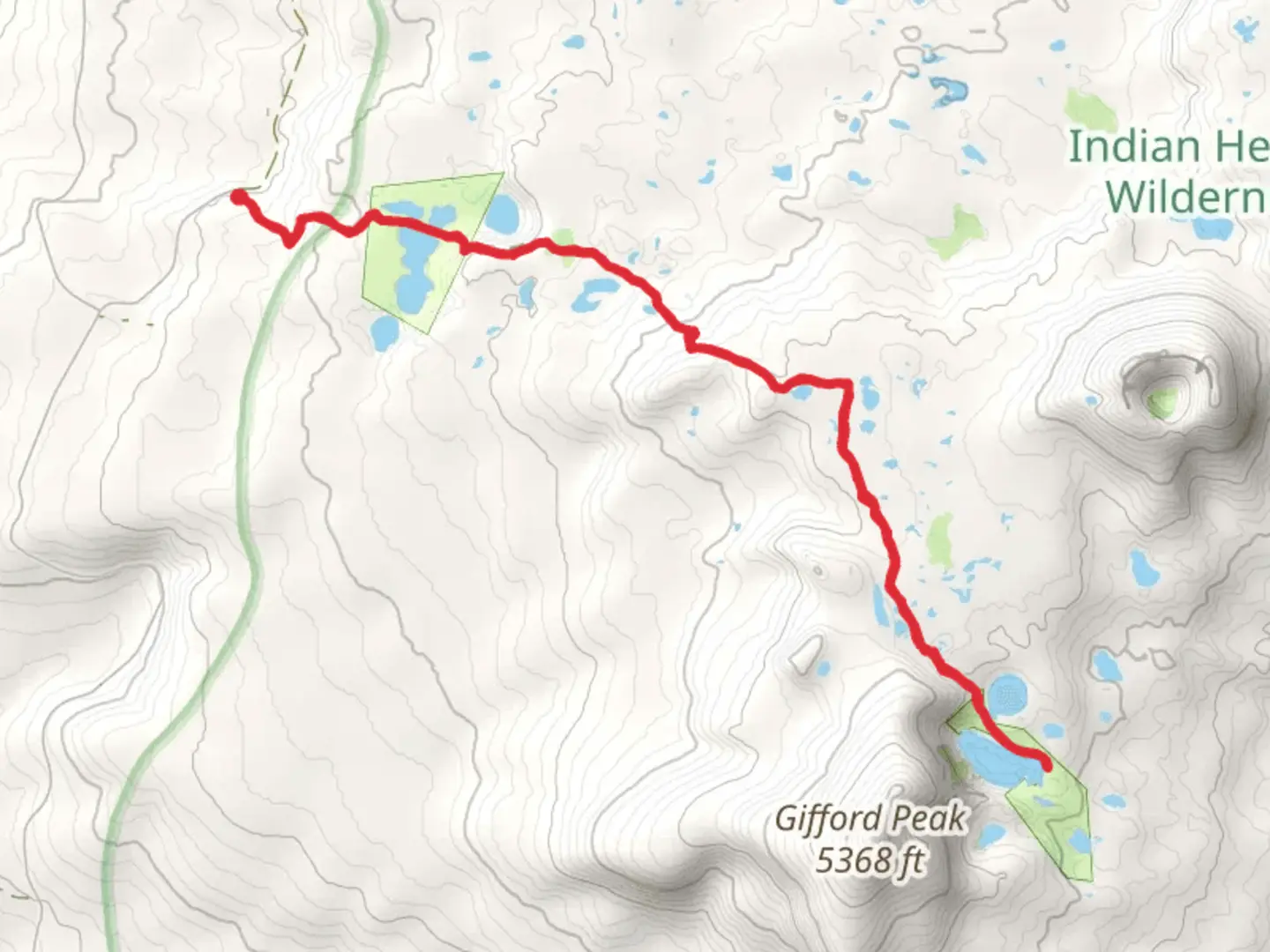 An image depicting the trail Thomas Lake and Blue Lake Trail and its surrounding area.