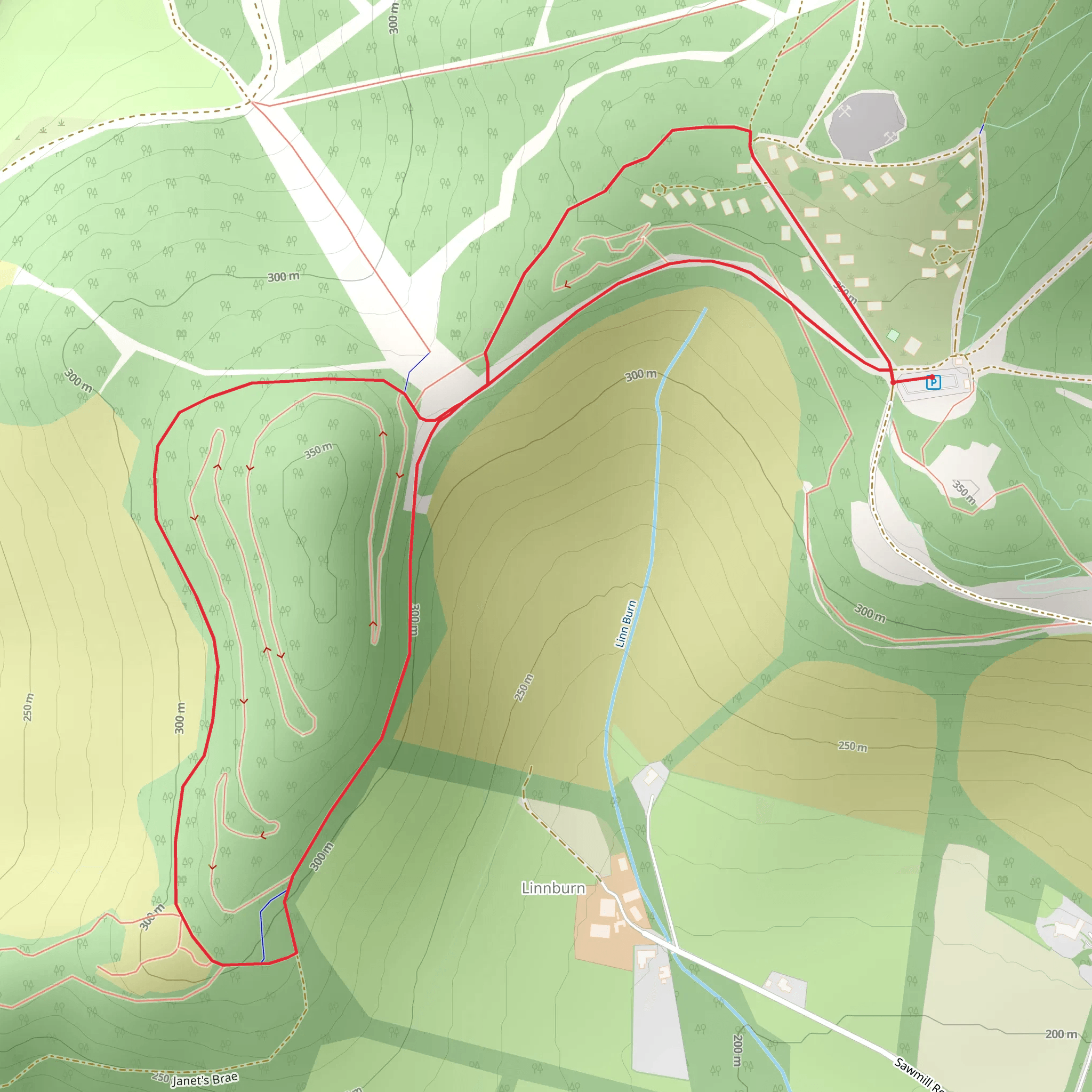 Time Loop Trail from Glentress mobile static map