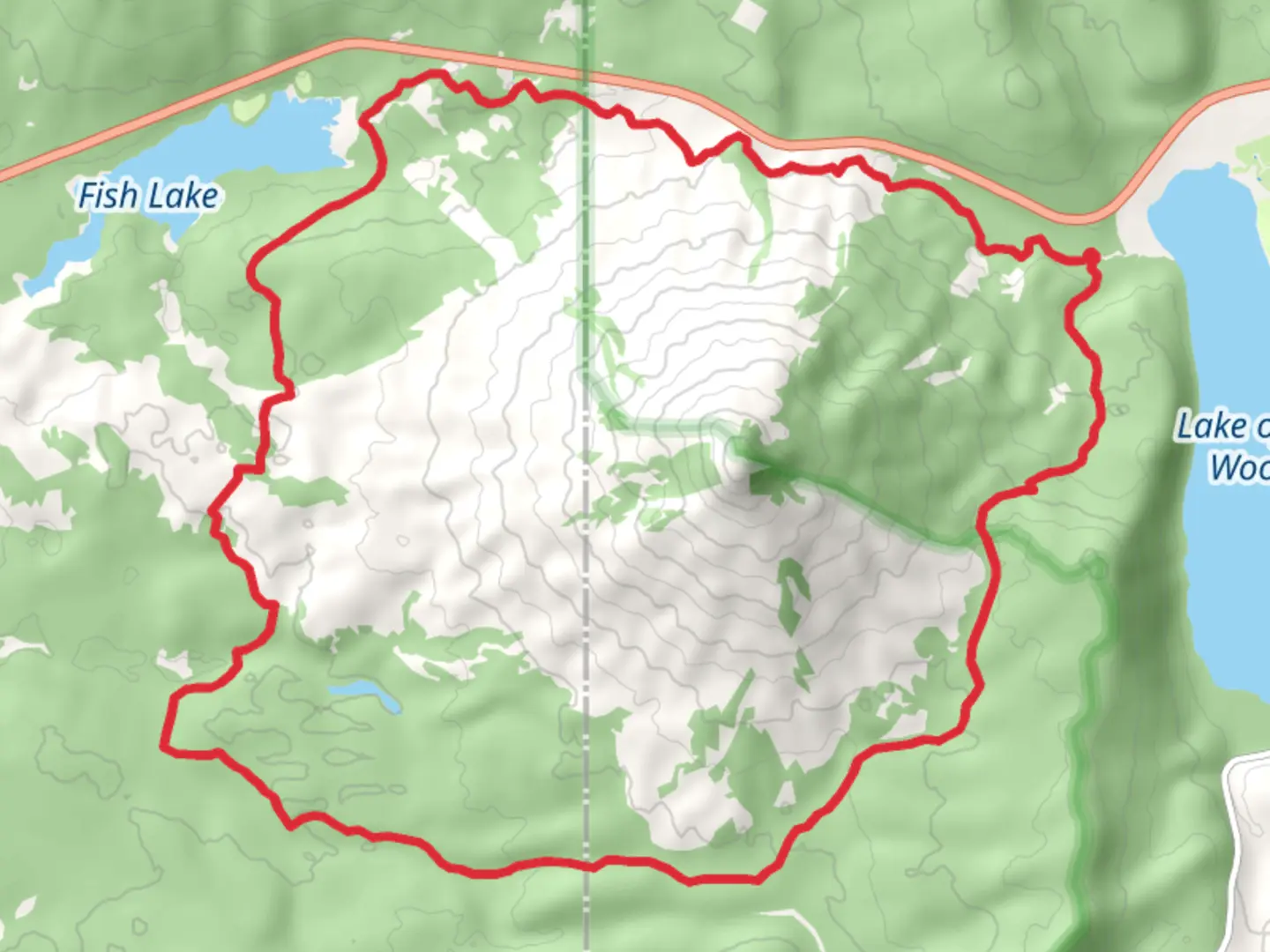 An image depicting the trail Brown Mountain and Fish Lake Tie Nordic Loop Trail and its surrounding area.
