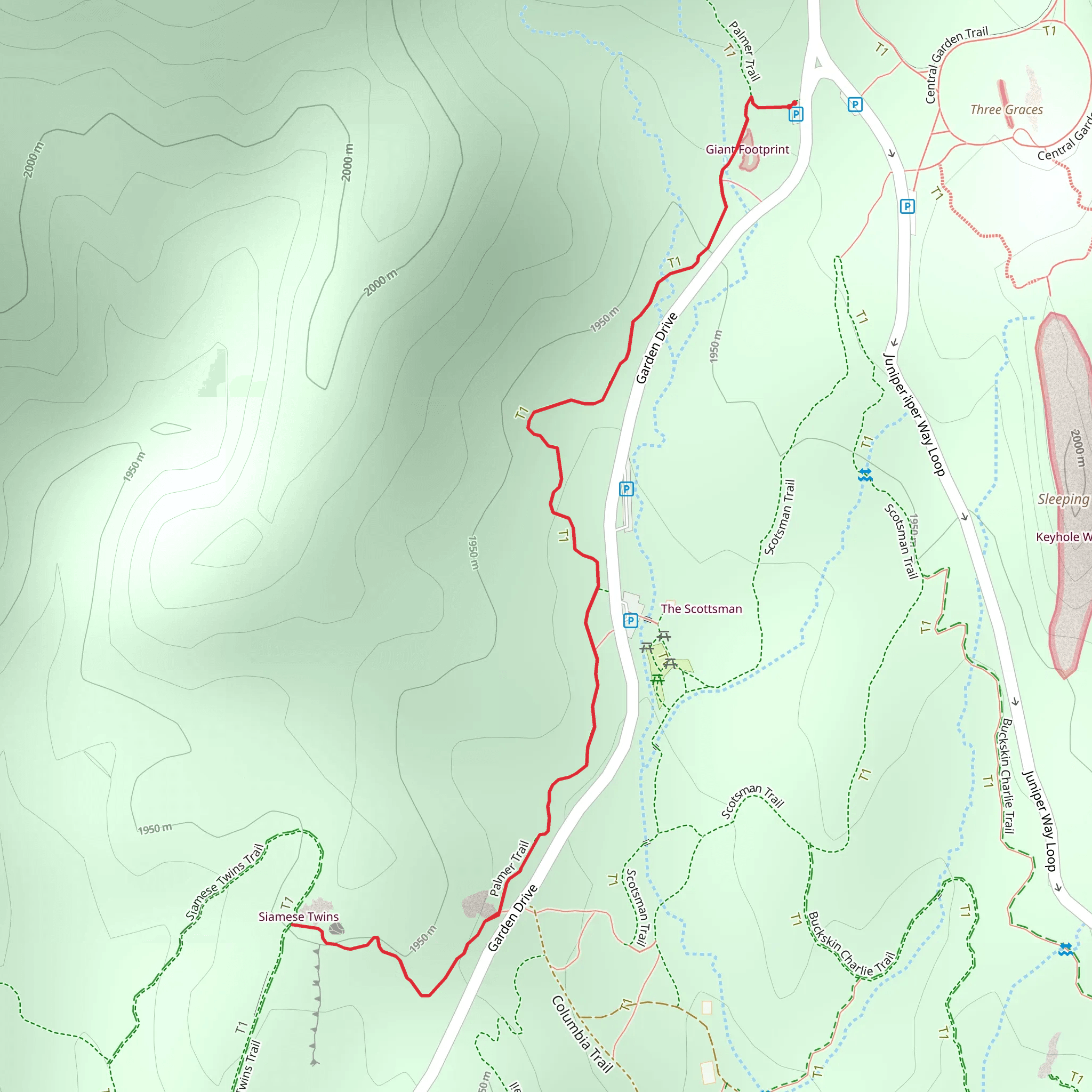 Garden of Gods Park - Palmer Trail mobile static map