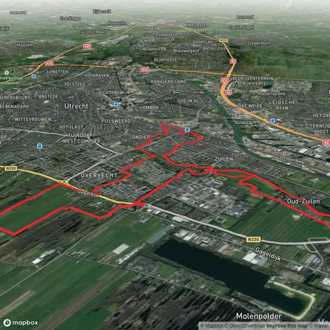 An image depicting the trail Nacht van de Vluchteling 2026 and its surrounding area.