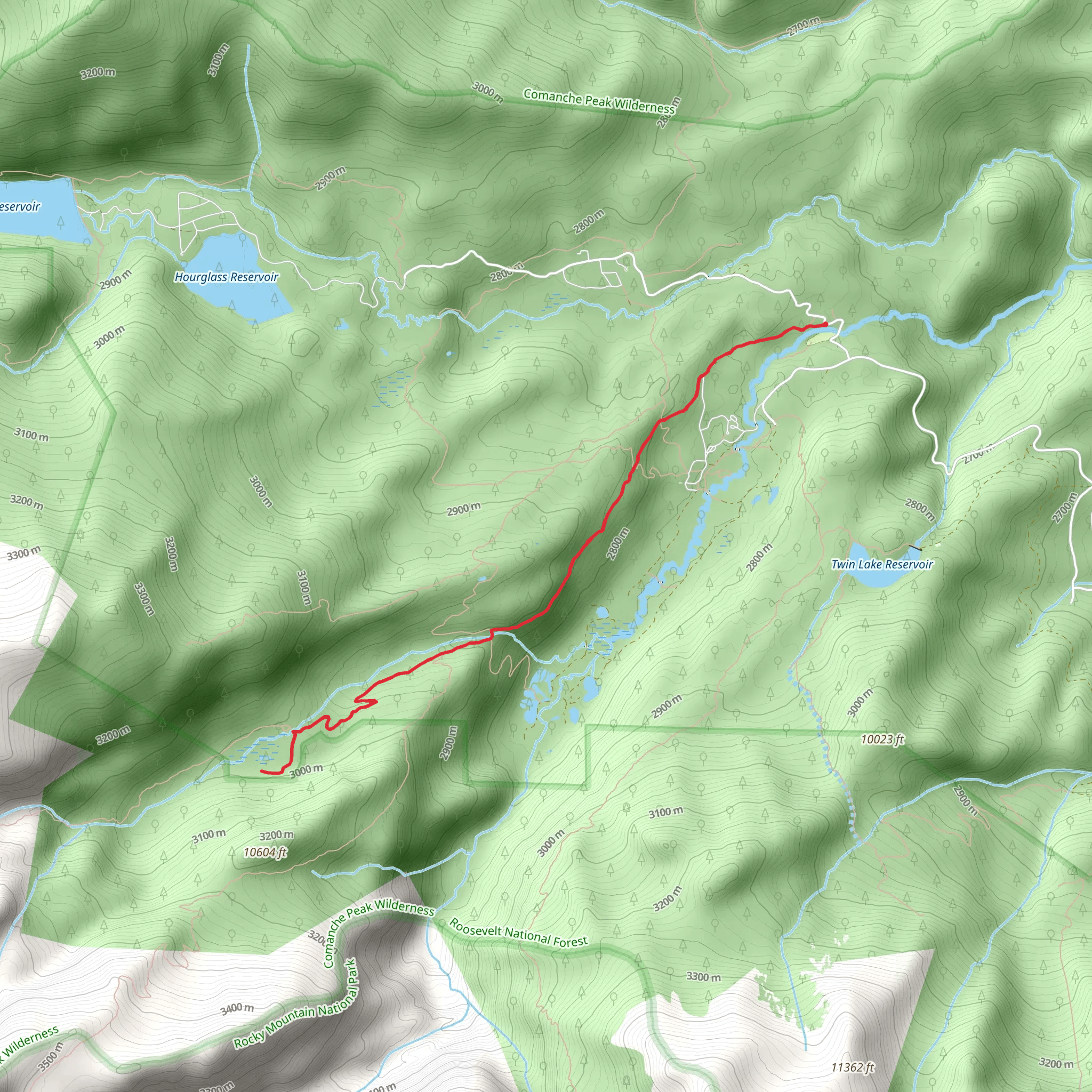 Cirque Meadow via Emmaline Lake Trail mobile static map