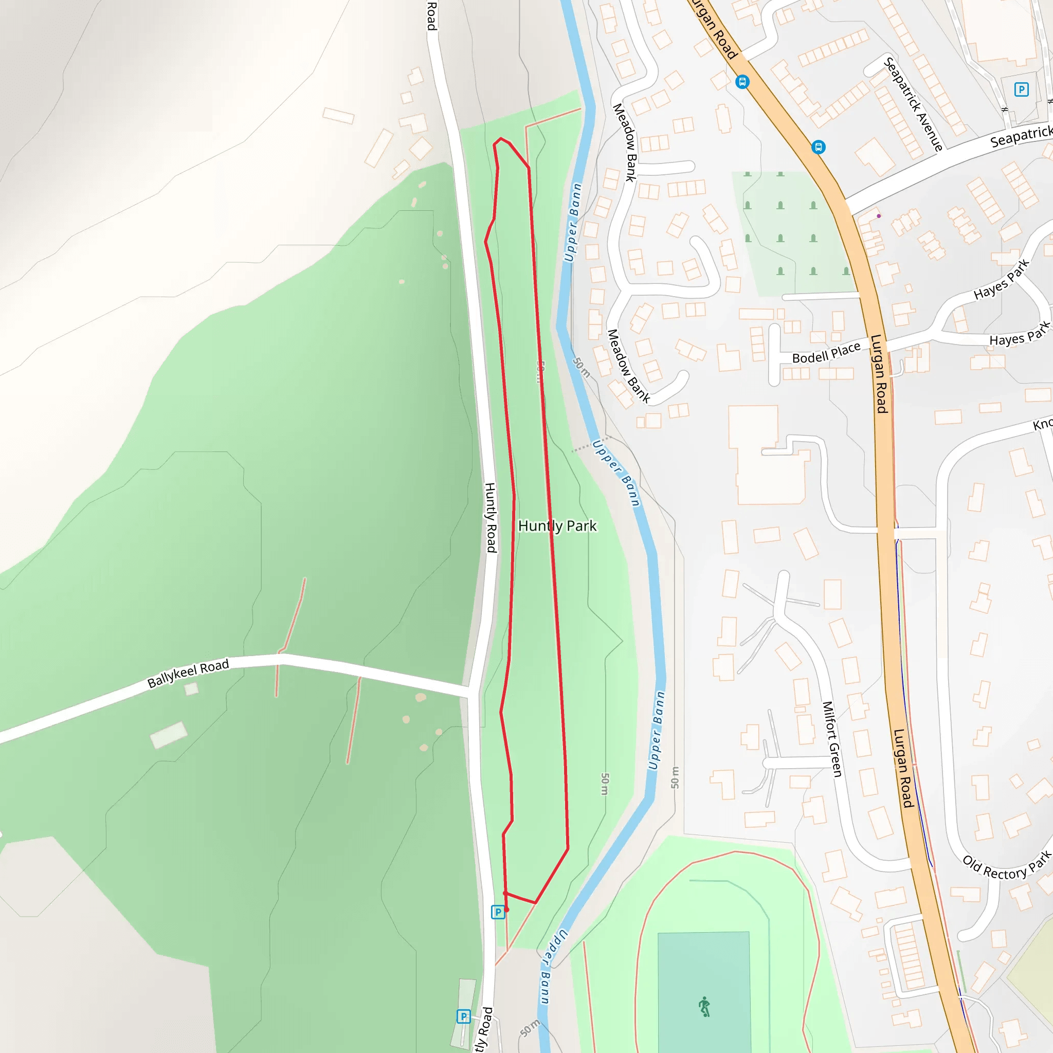 Huntly Wood mobile static map