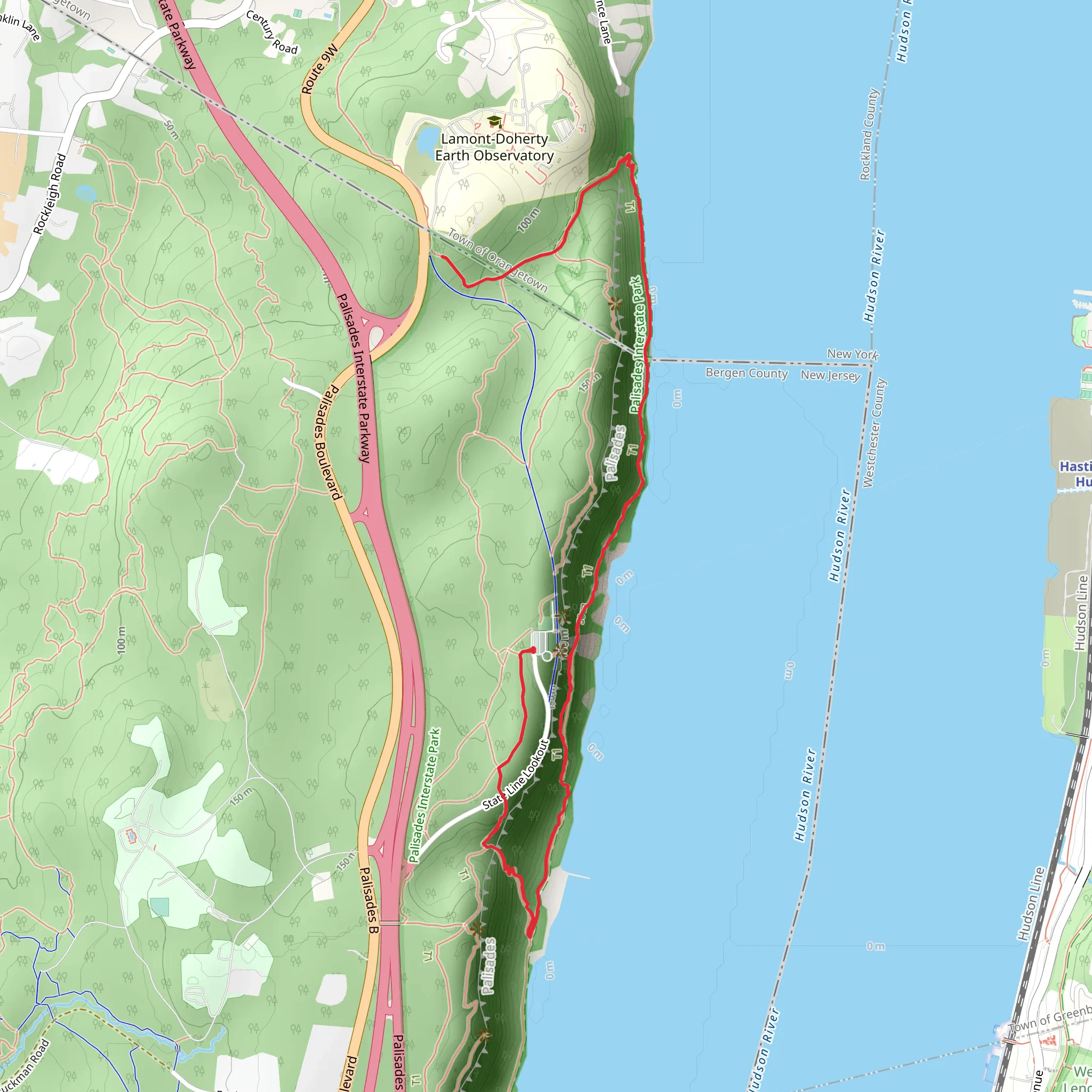 Long Path and Shore Trail mobile static map