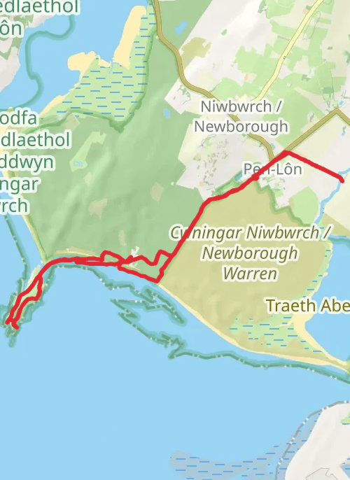 Llanddwyn Island  mobile static map