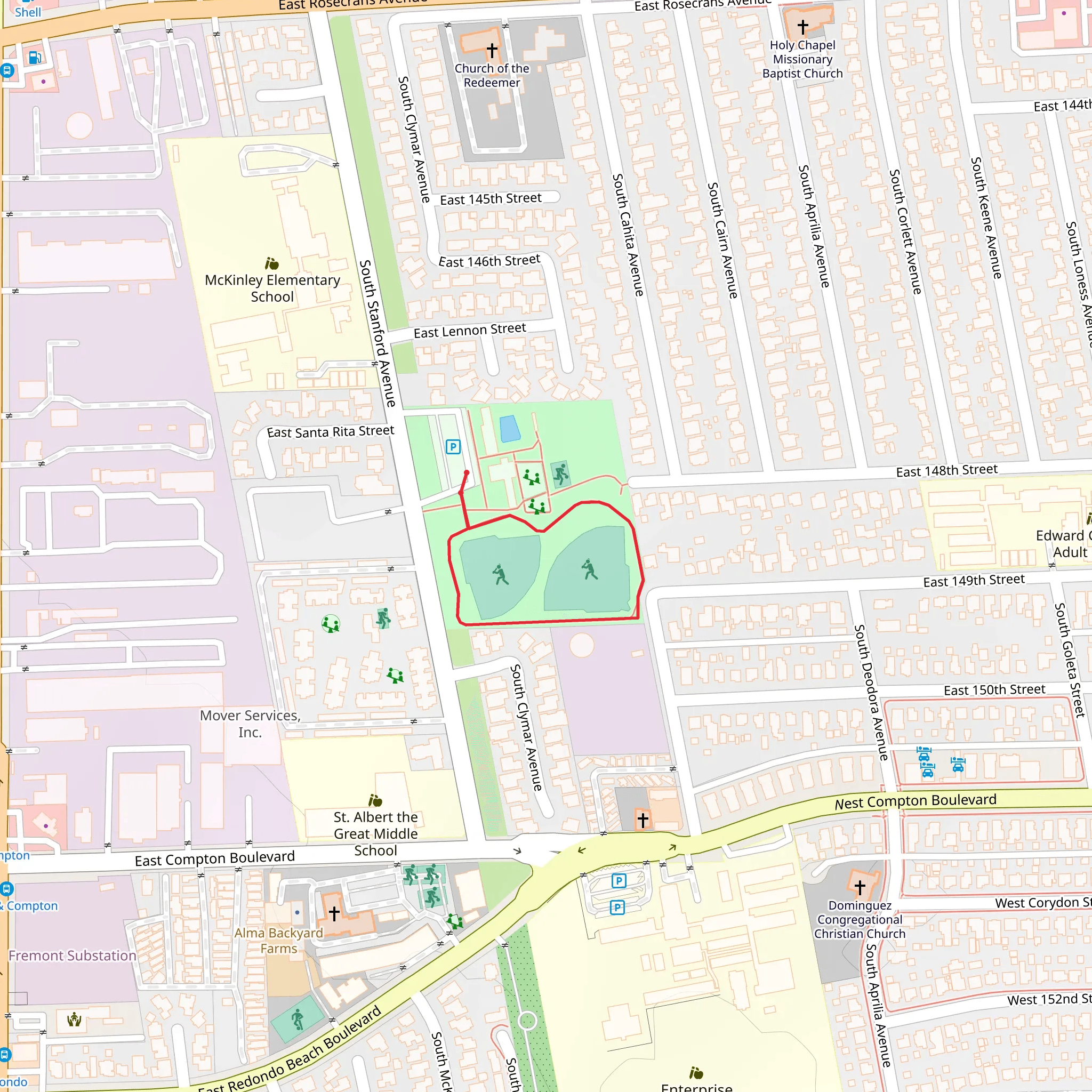 Campanella Park Loop mobile static map