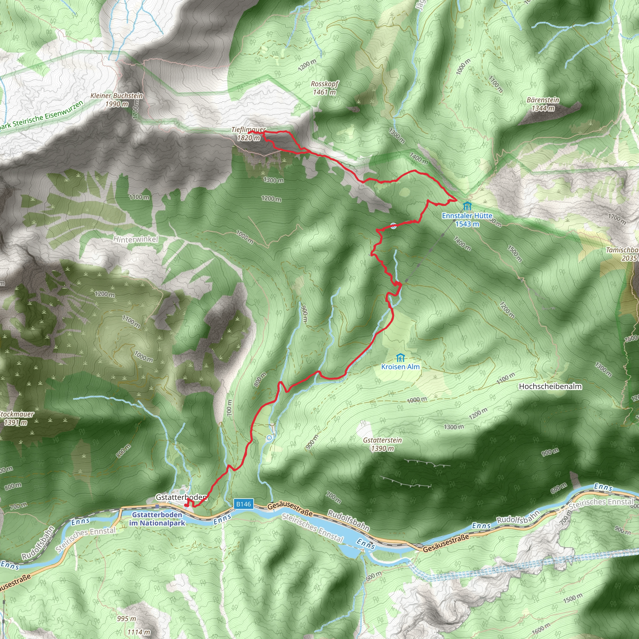 Teufelsteig - Tieflimauer mobile static map