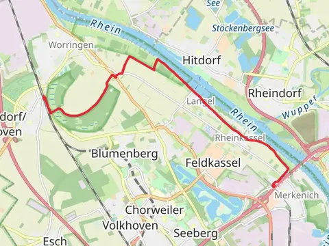Thenhoven to Merkenich via Senfweg and Kasselberger Weg