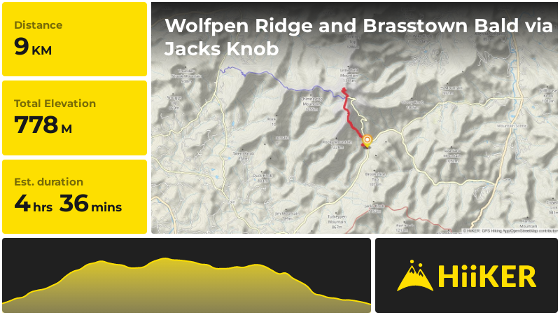 Wolfpen Ridge and Brasstown Bald via Jacks Knob | Union County | Georg