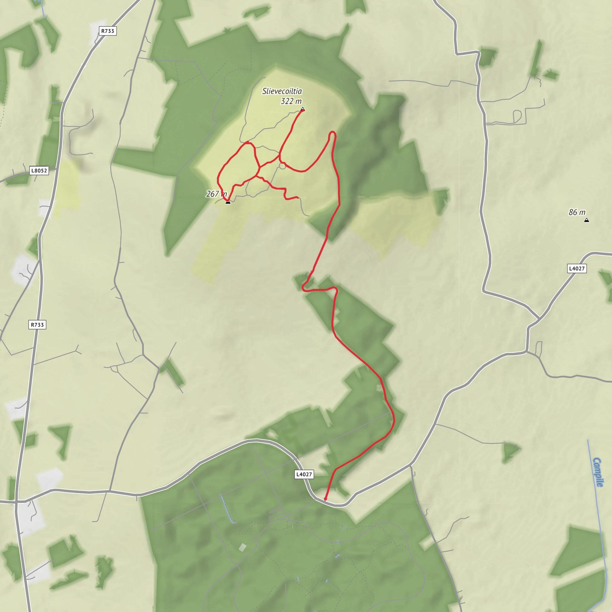 Slievecoilta mobile static map