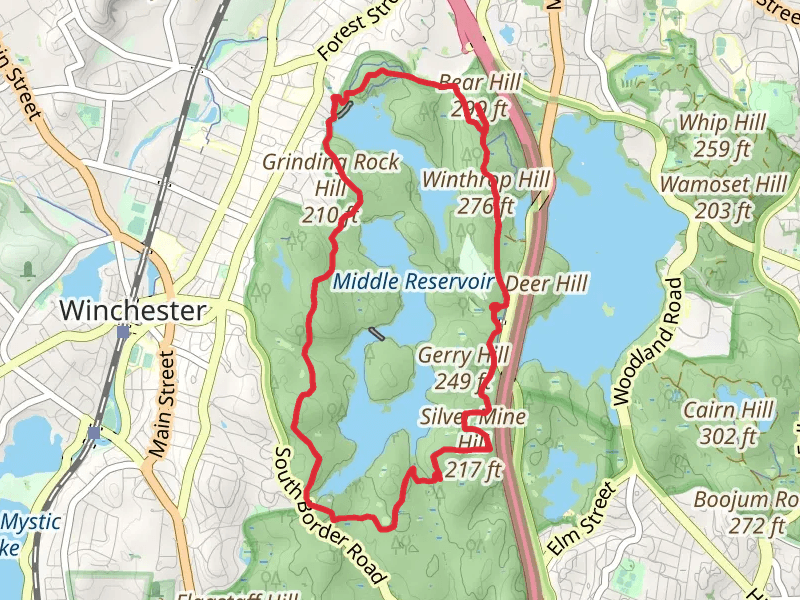 South Reservoir - Middle Reservoir and North Reservoir Loop