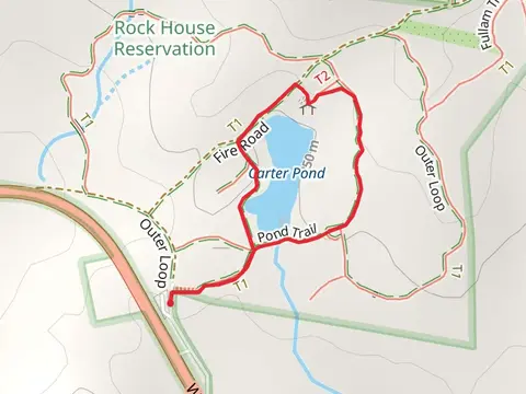 Carter Pond via Fire Road and Inner Loop Trail