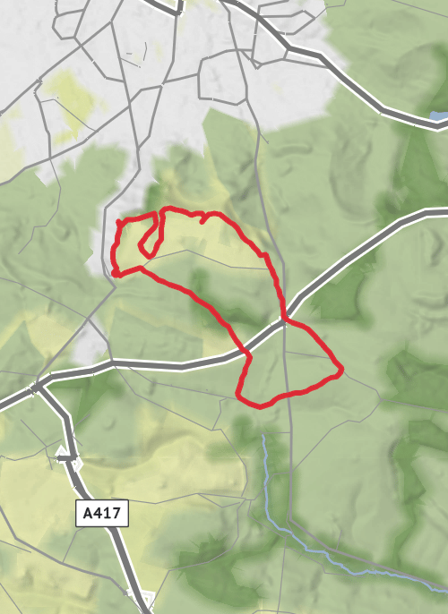 Leckhampton hill & Hartley hill Circular mobile static map