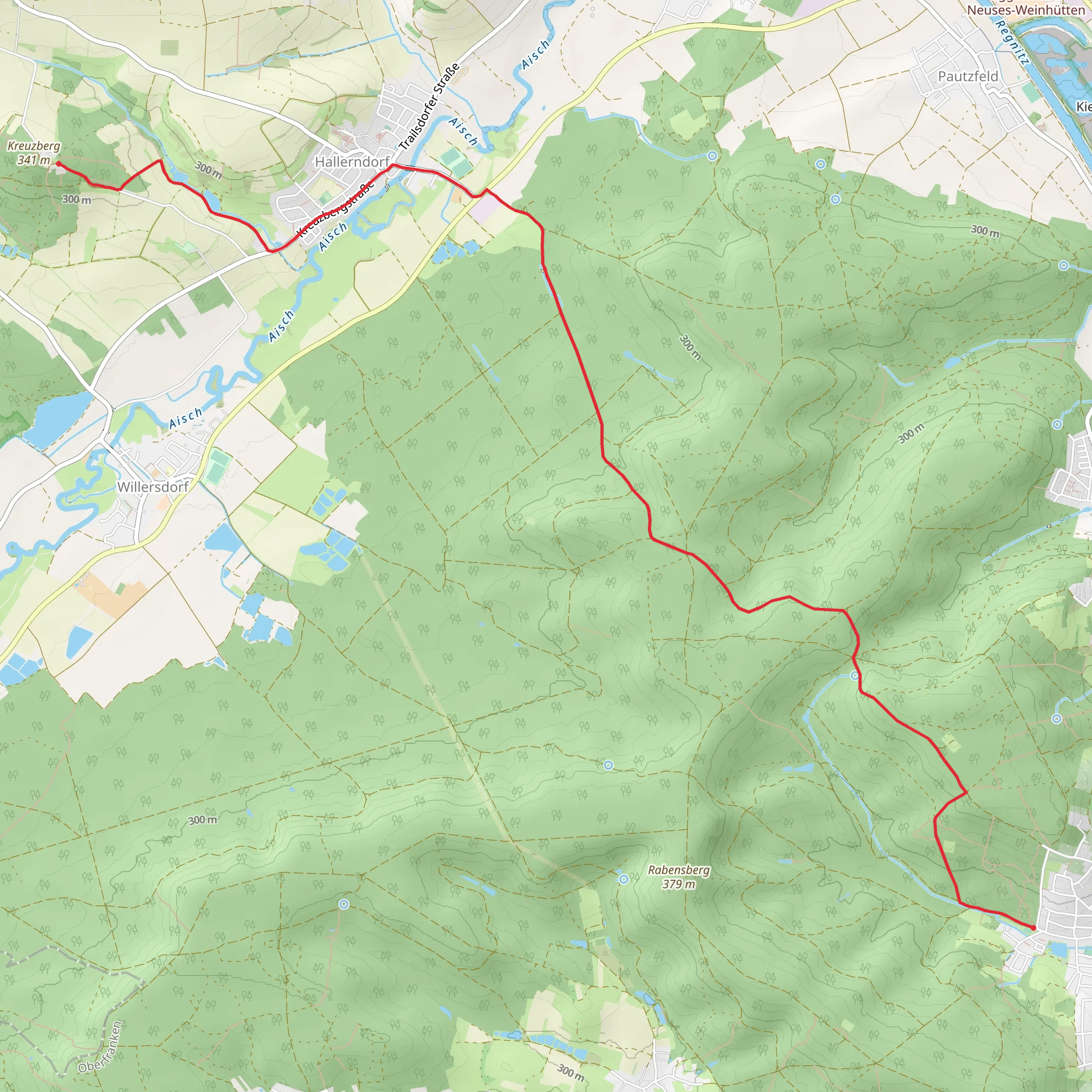 Burk to Kreuzberg Walk mobile static map
