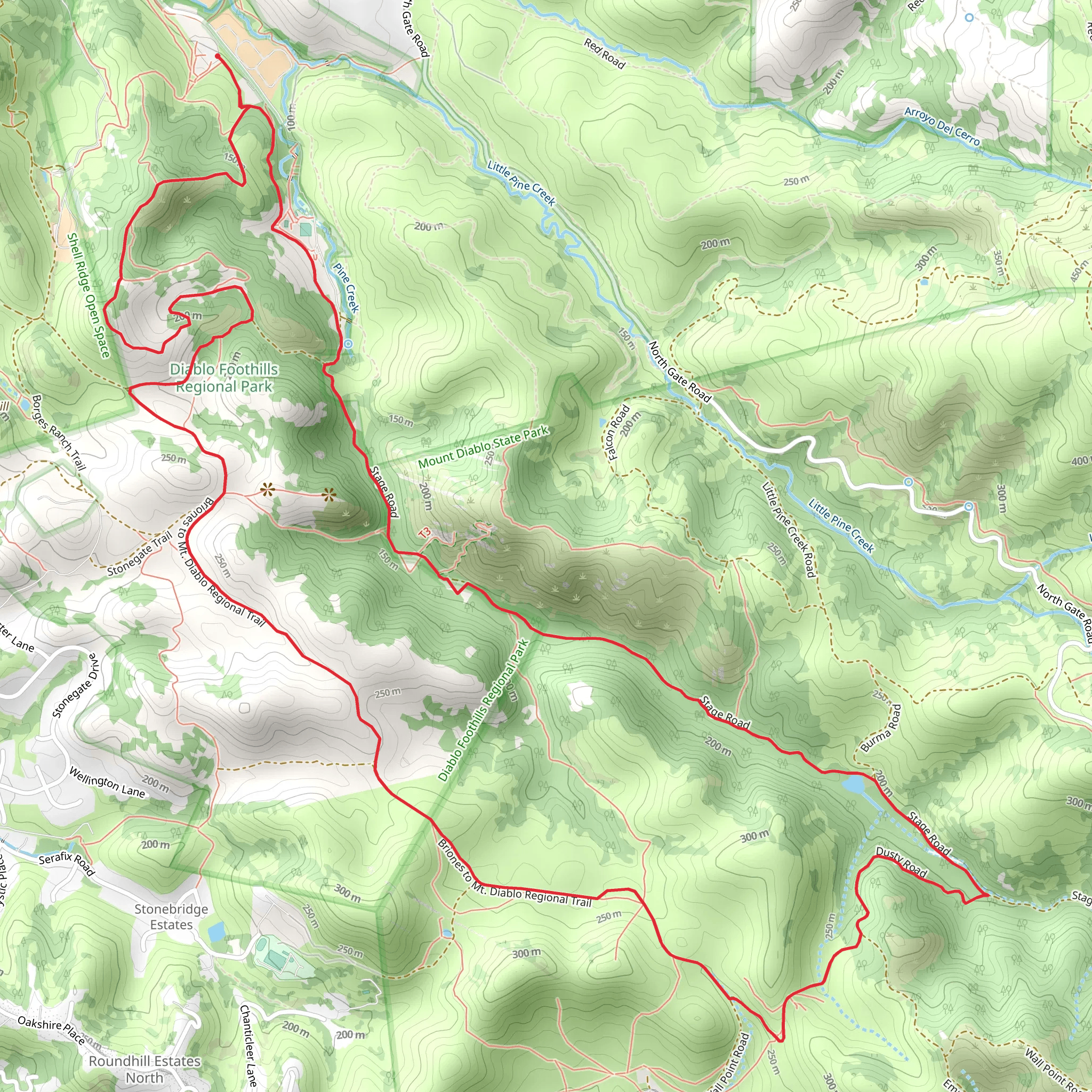 Shell Ridge, American Discovery and Pine Pond Loop Trail mobile static map