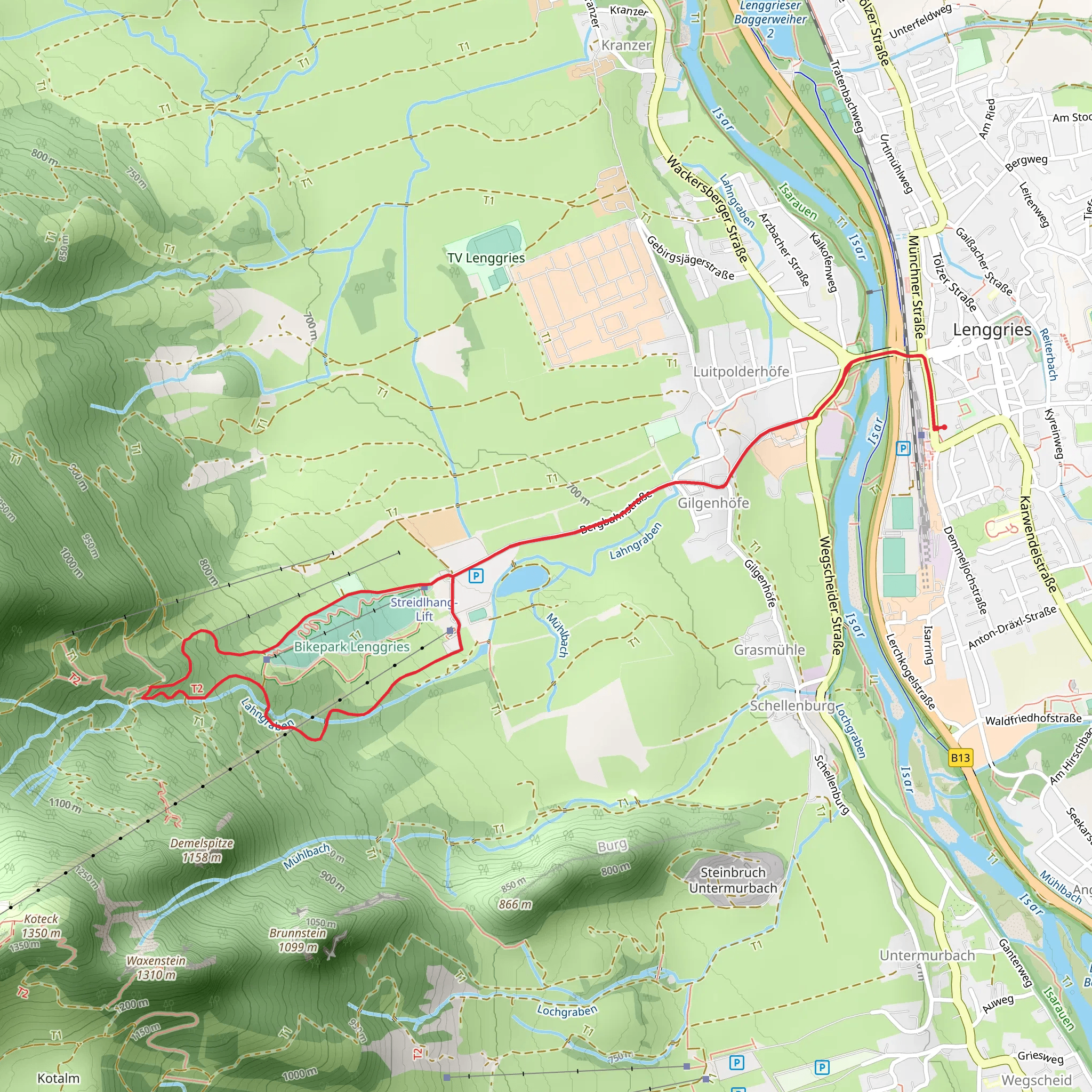 Maximilians Weg and Via Alpina Purple Trail mobile static map