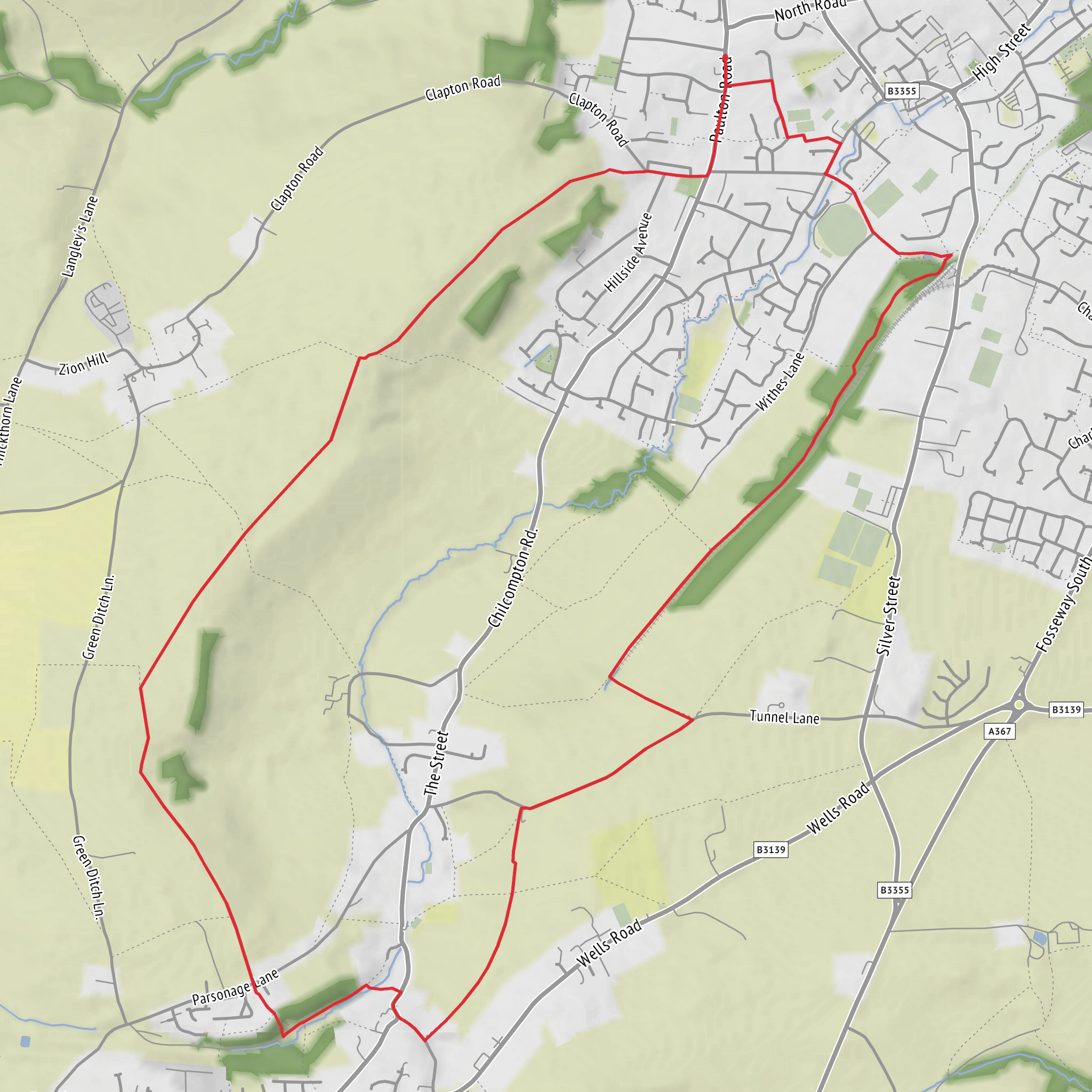 Chilcompaton Valley Loop mobile static map