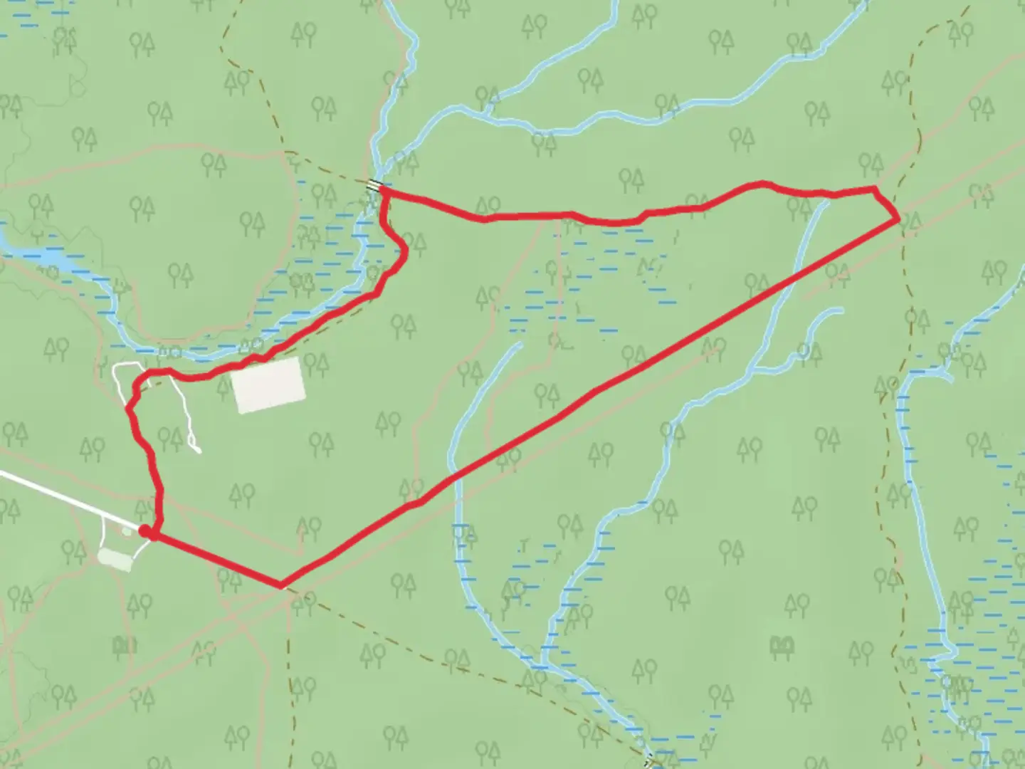 An image depicting the trail Batona Trail Loop and its surrounding area.