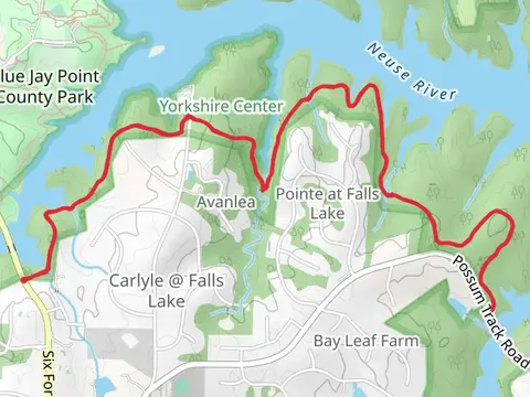 Falls Lake Short Trail from Six Forks Road