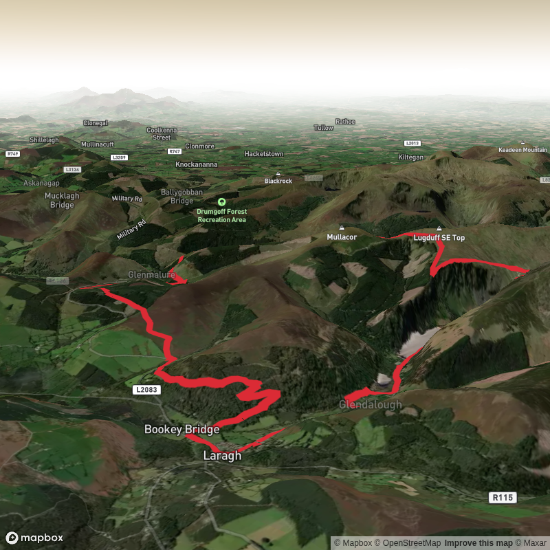 Brockagh, Derrybawn, Glenmalure and Glendalough Loop